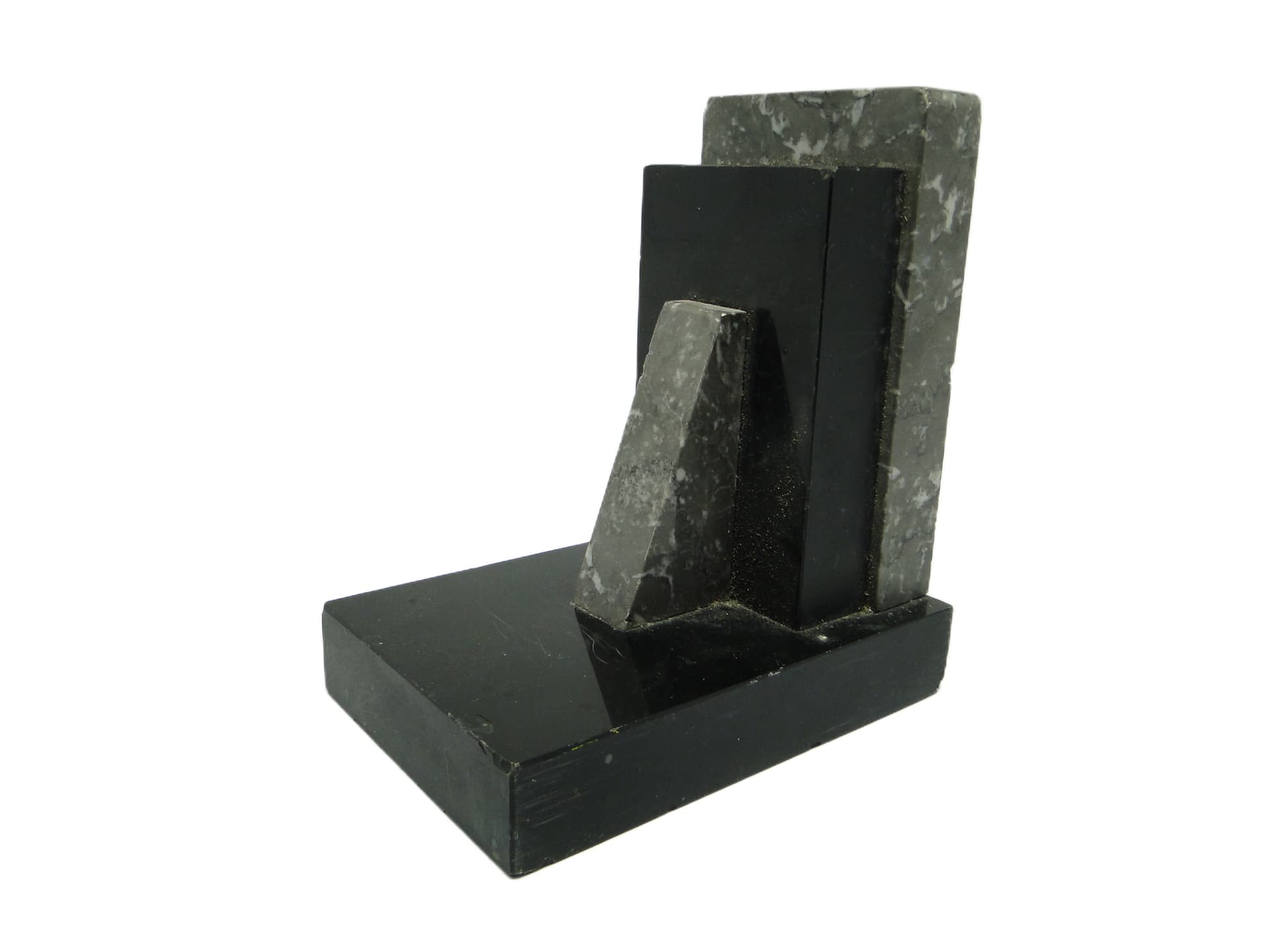 Podpórka do książek, Art Deco, marmur czarny, Belgia, lata 30. - 93837