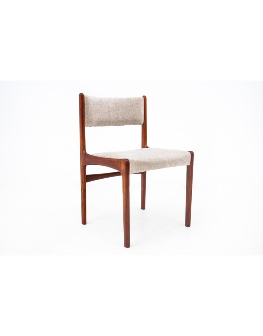 Brązowe krzesła, duński design, Dania, lata 60. - 58075