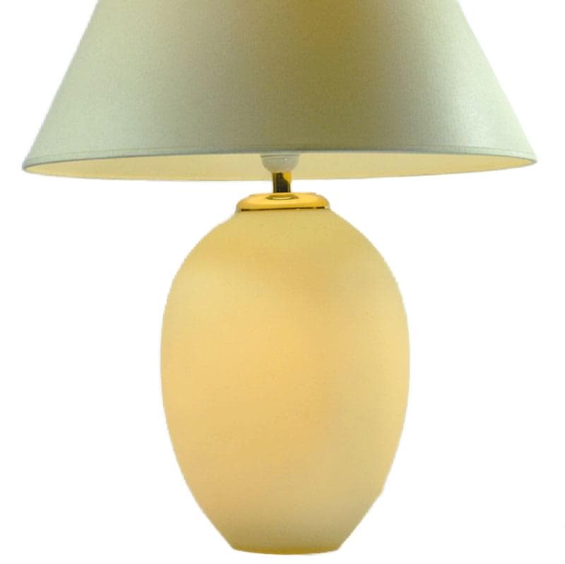 Żółta lampa stołowa z opalinowego szkła, Włochy, lata 80. - 7021