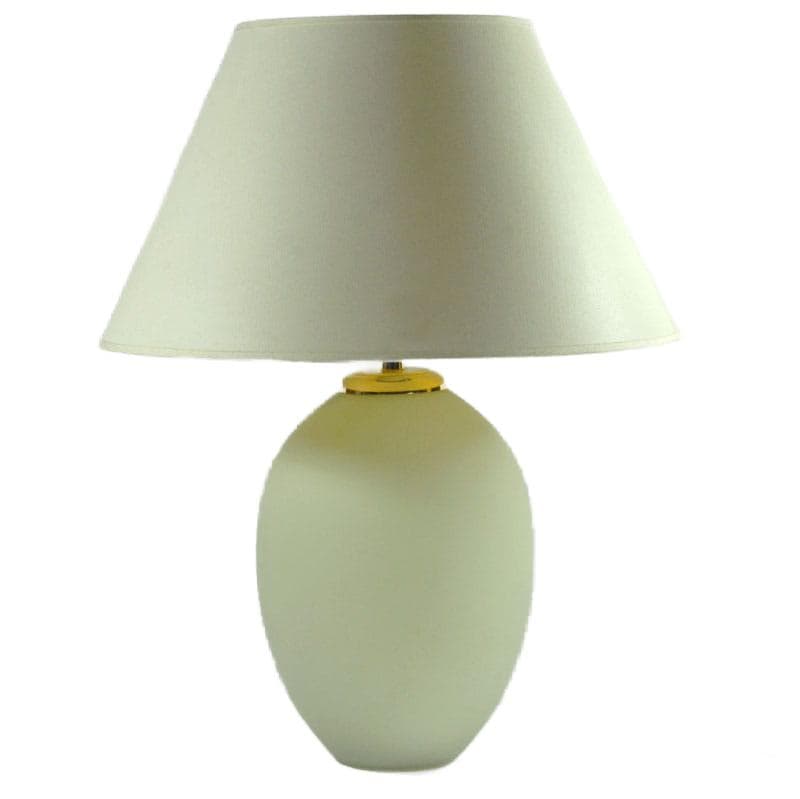 Żółta lampa stołowa z opalinowego szkła, Włochy, lata 80. - 7024