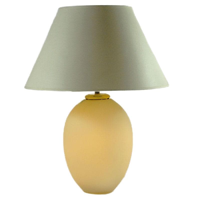 Żółta lampa stołowa z opalinowego szkła, Włochy, lata 80. - 7022