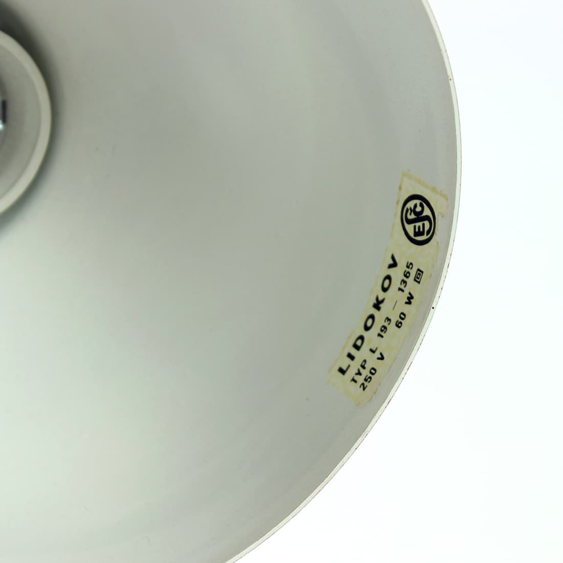 Lampa stołowa Lidokov L193, metal czerwony, proj. J. Hurka, Czechosłowacja, lata 60. - 94068