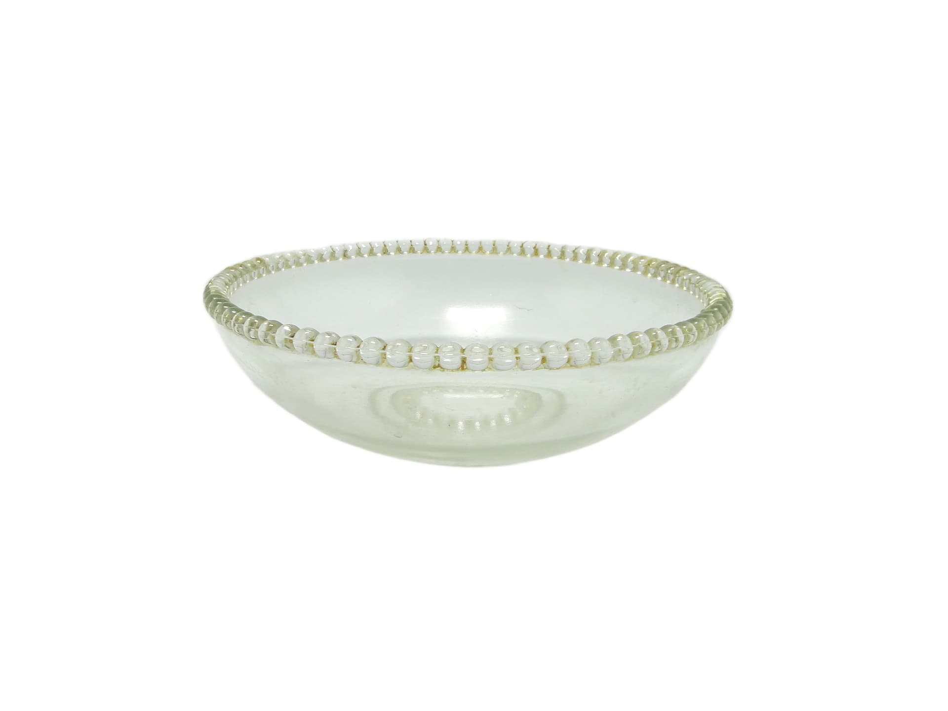 Patera mid-century modern, szkło transparentne, Polska, lata 70.