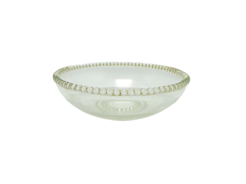 Mid-century modern centerpiece, transparent glass, Poland, 1970s.