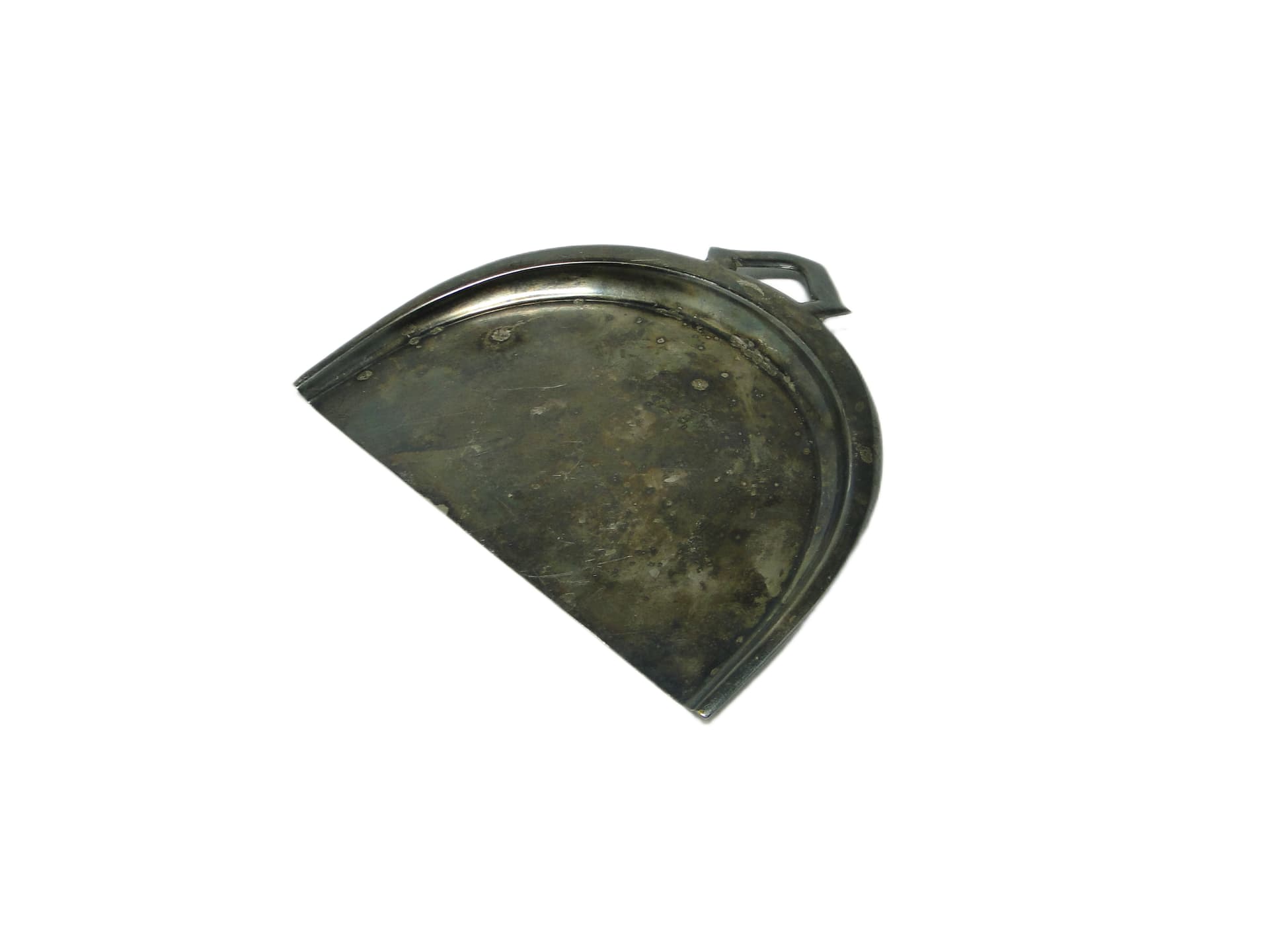 Art Deco crumb scoop, silver-plated brass, Poland, 1930s.