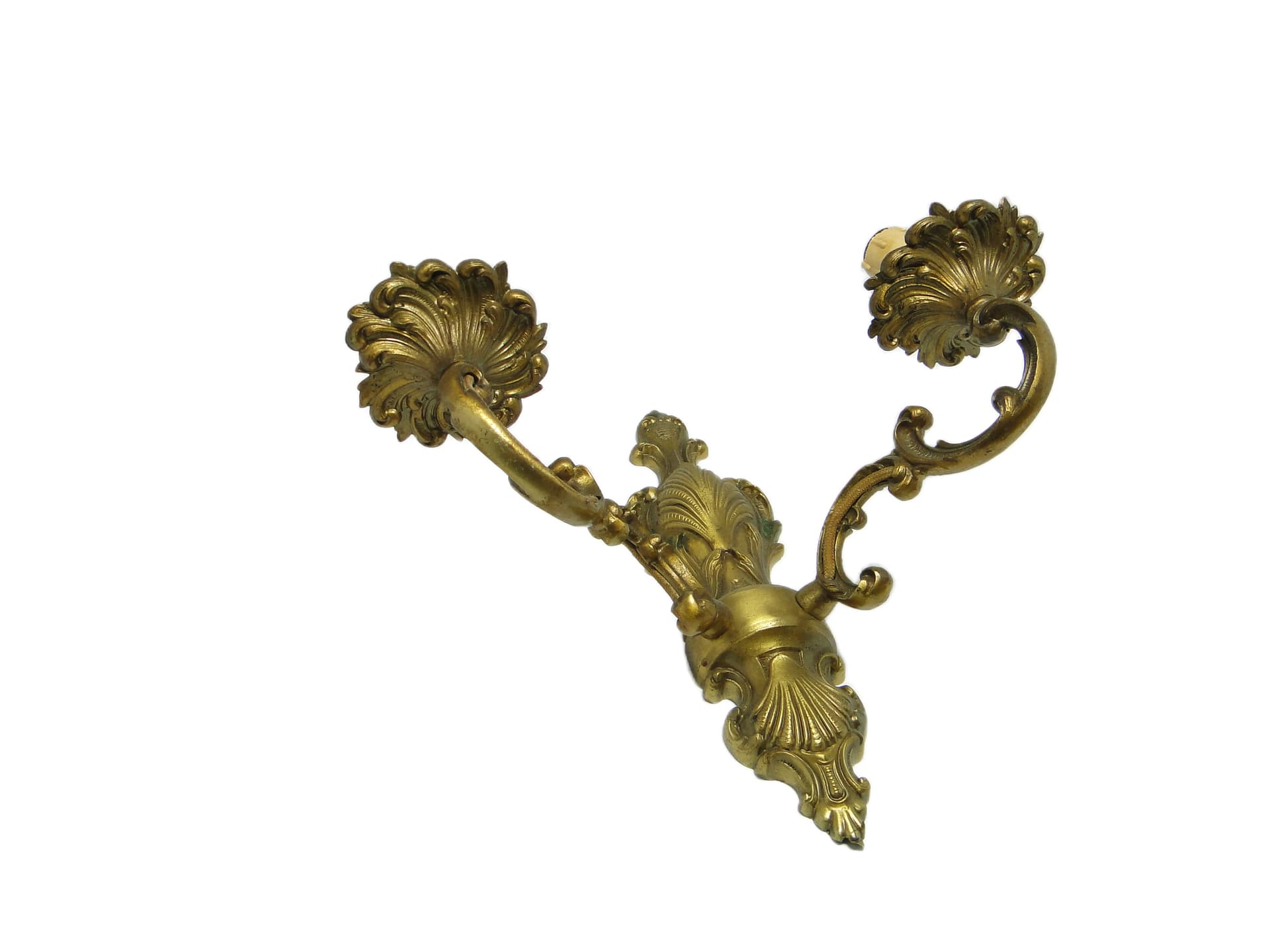 Kinkiet, Rococo, mosiądz, Polska, lata 70. - 94548