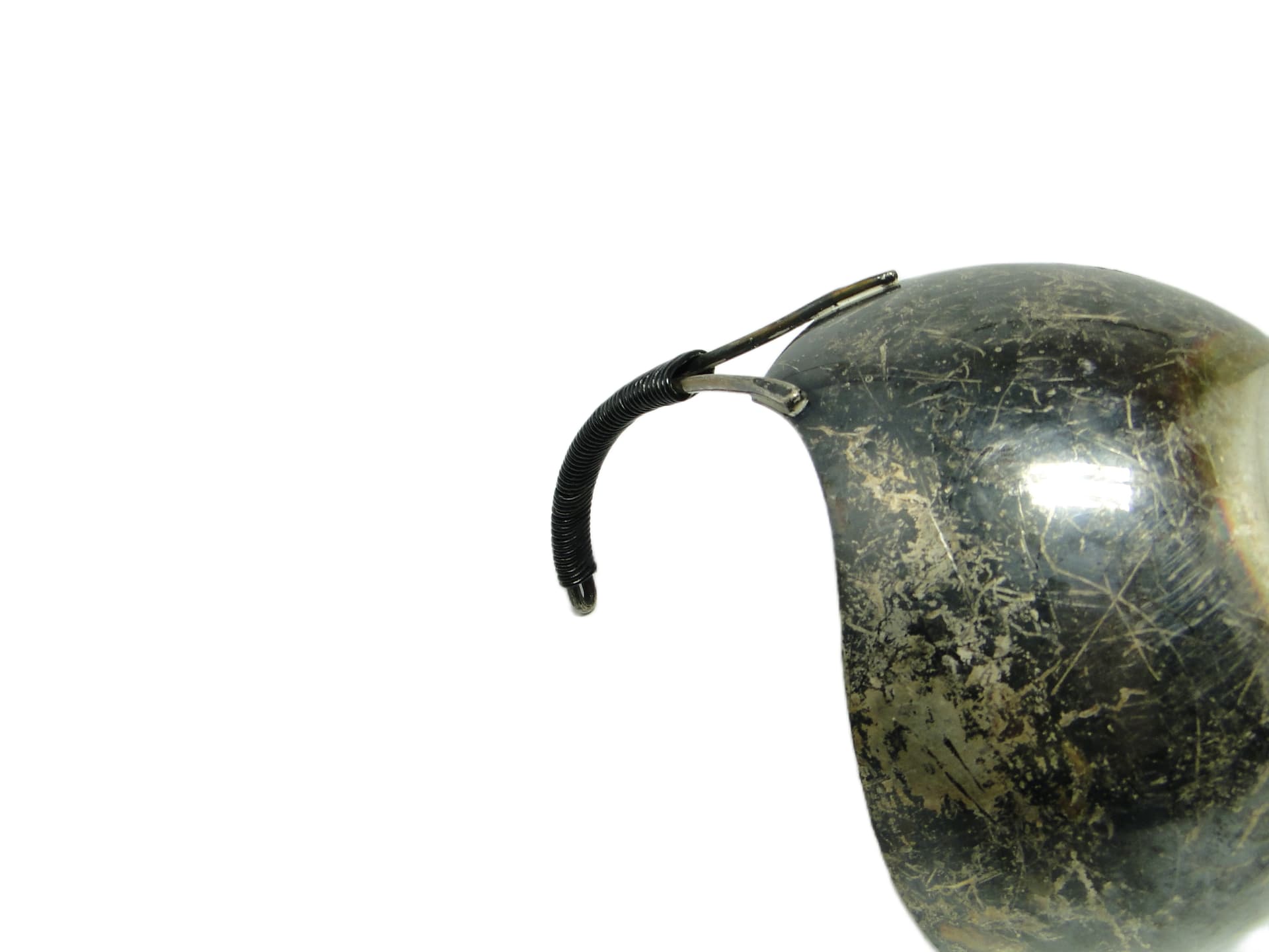 Chochla, skandynawski modernizm, mosiądz srebrzony, Dania, lata 60. - 94557