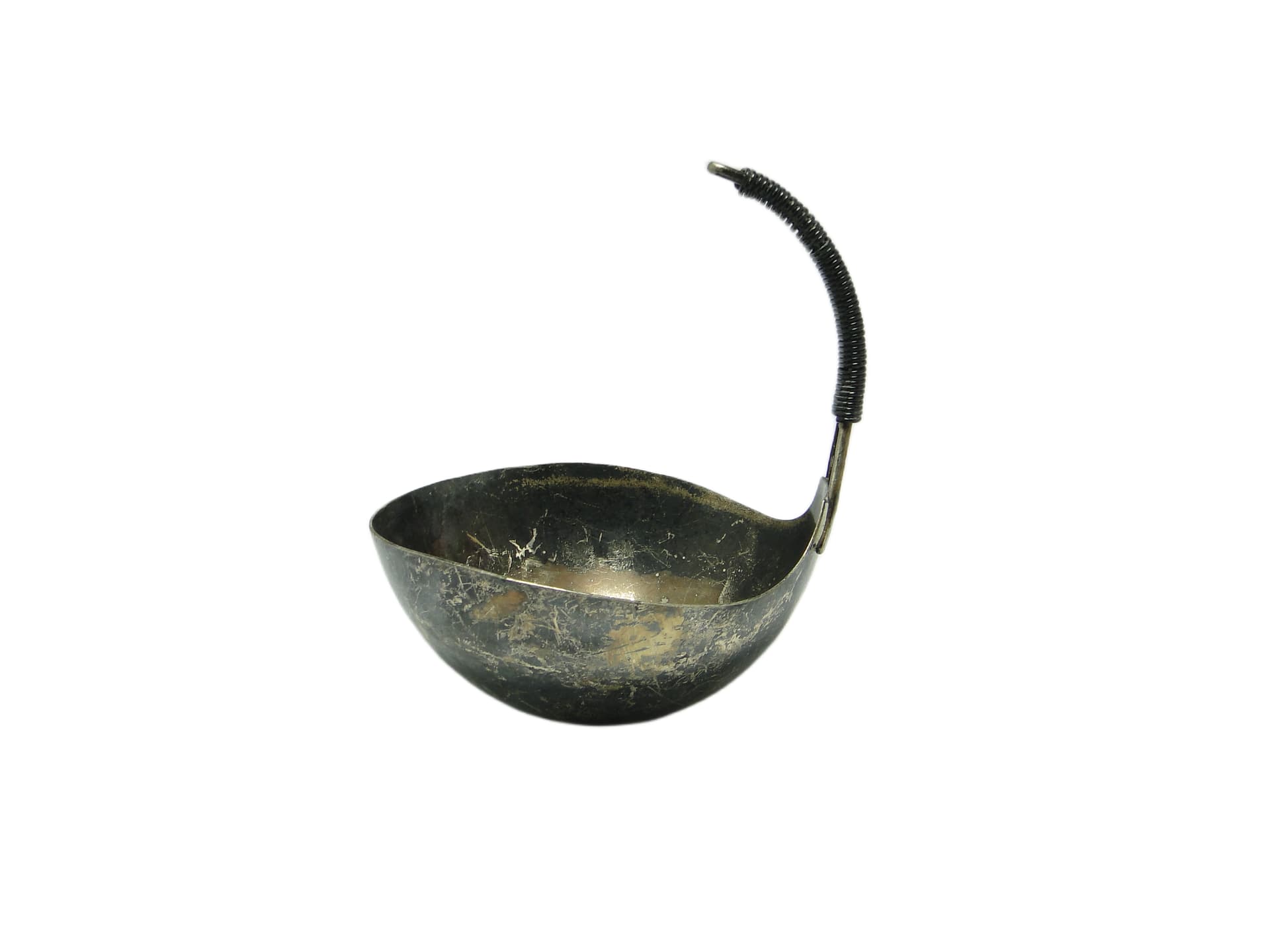 Chochla, skandynawski modernizm, mosiądz srebrzony, Dania, lata 60.