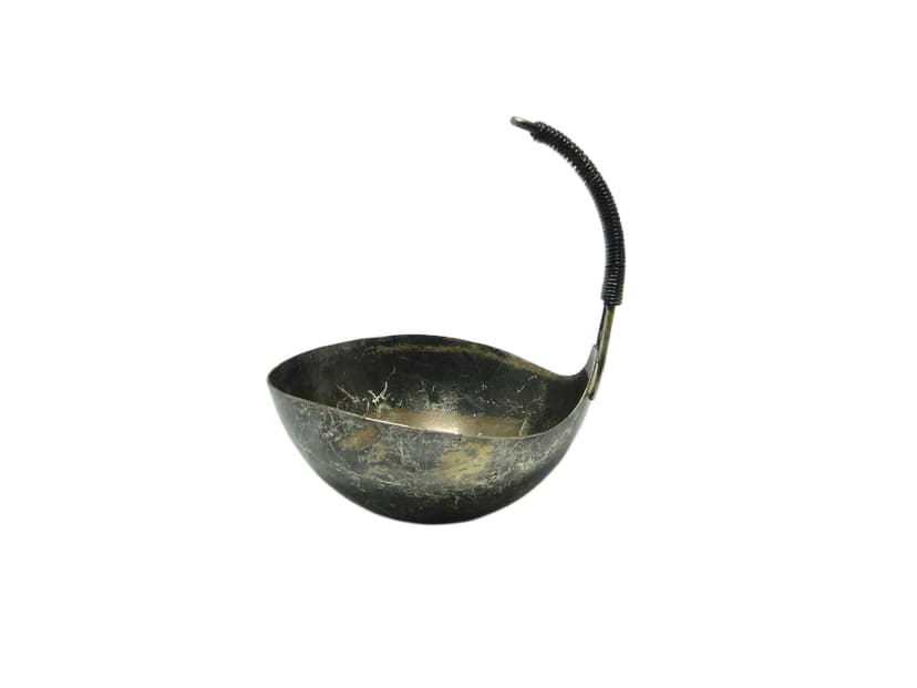 Ladle, Scandinavian Modernism, silver-plated brass, Denmark, 1960s.