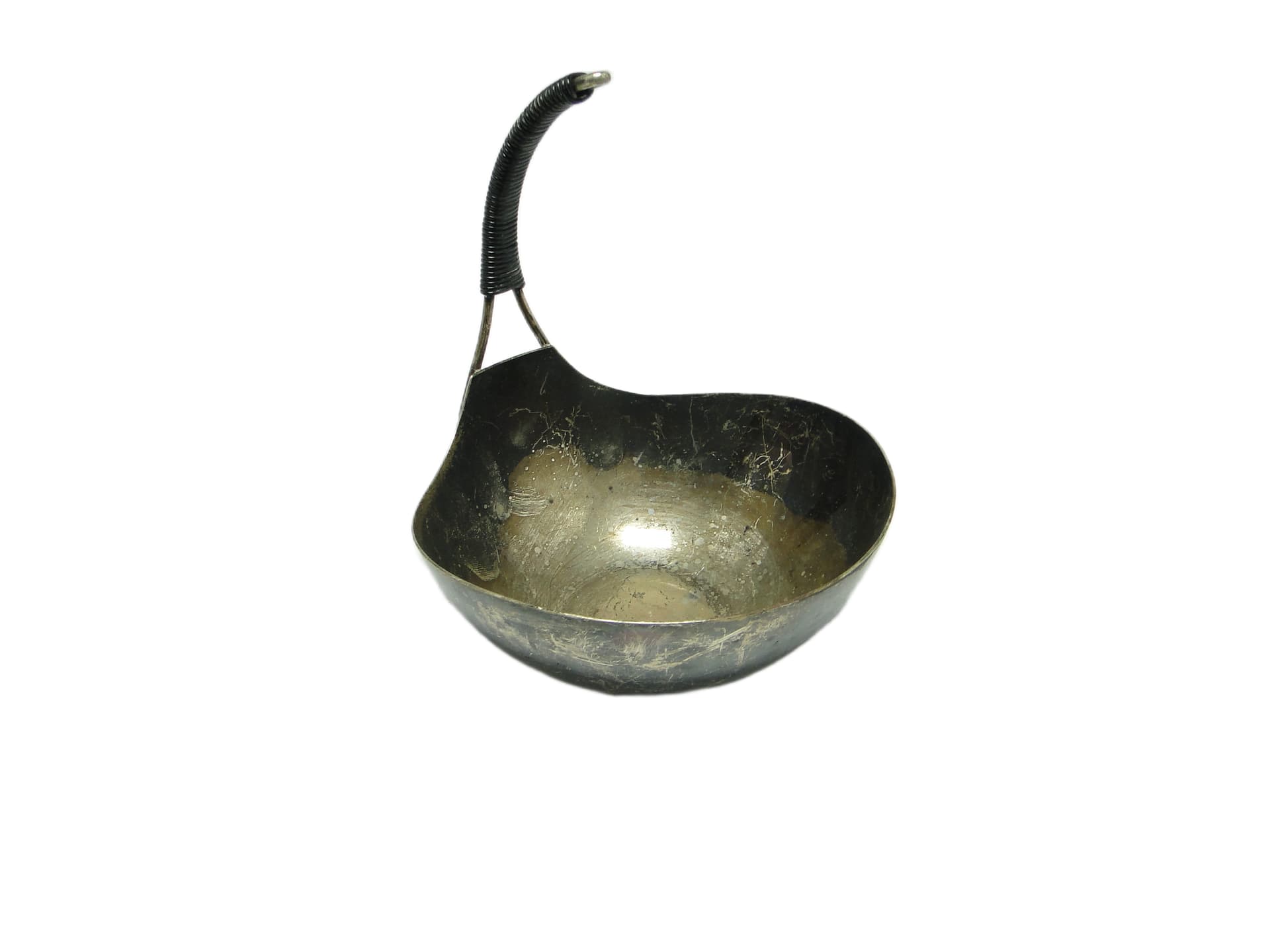 Chochla, skandynawski modernizm, mosiądz srebrzony, Dania, lata 60. - 94556