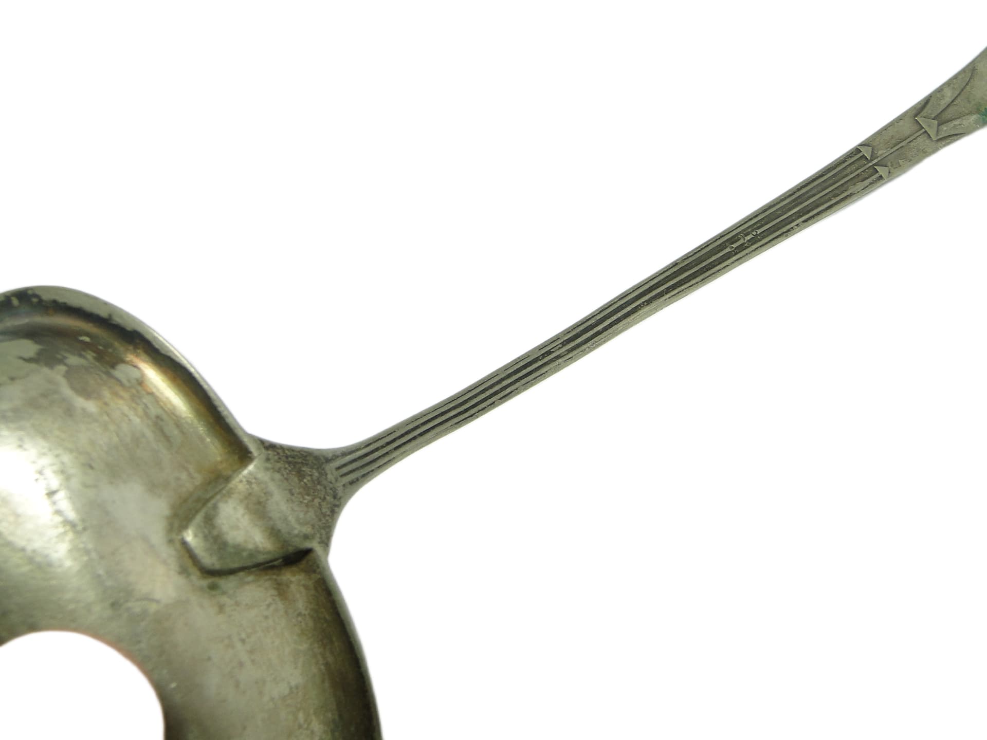 Chochla do zupy Art Nouveau, alpacca srebrzona, Kummer, Polska, lata 20. - 94608