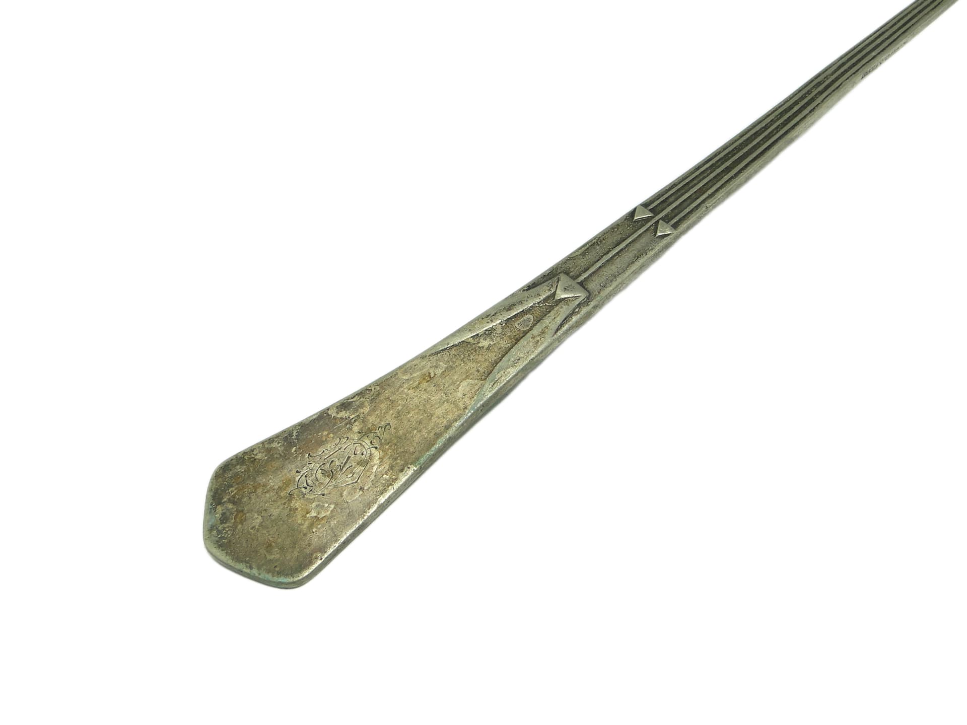 Chochla do zupy Art Nouveau, alpacca srebrzona, Kummer, Polska, lata 20. - 94603