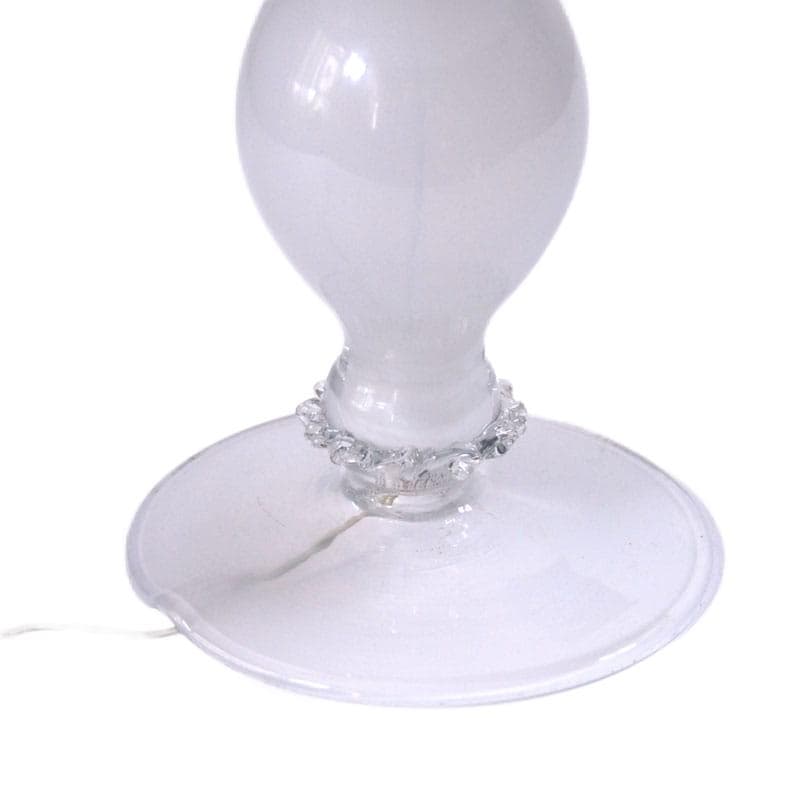 Mleczna lampa stołowa ze szkła weneckiego, Włochy, lata 50. - 7019