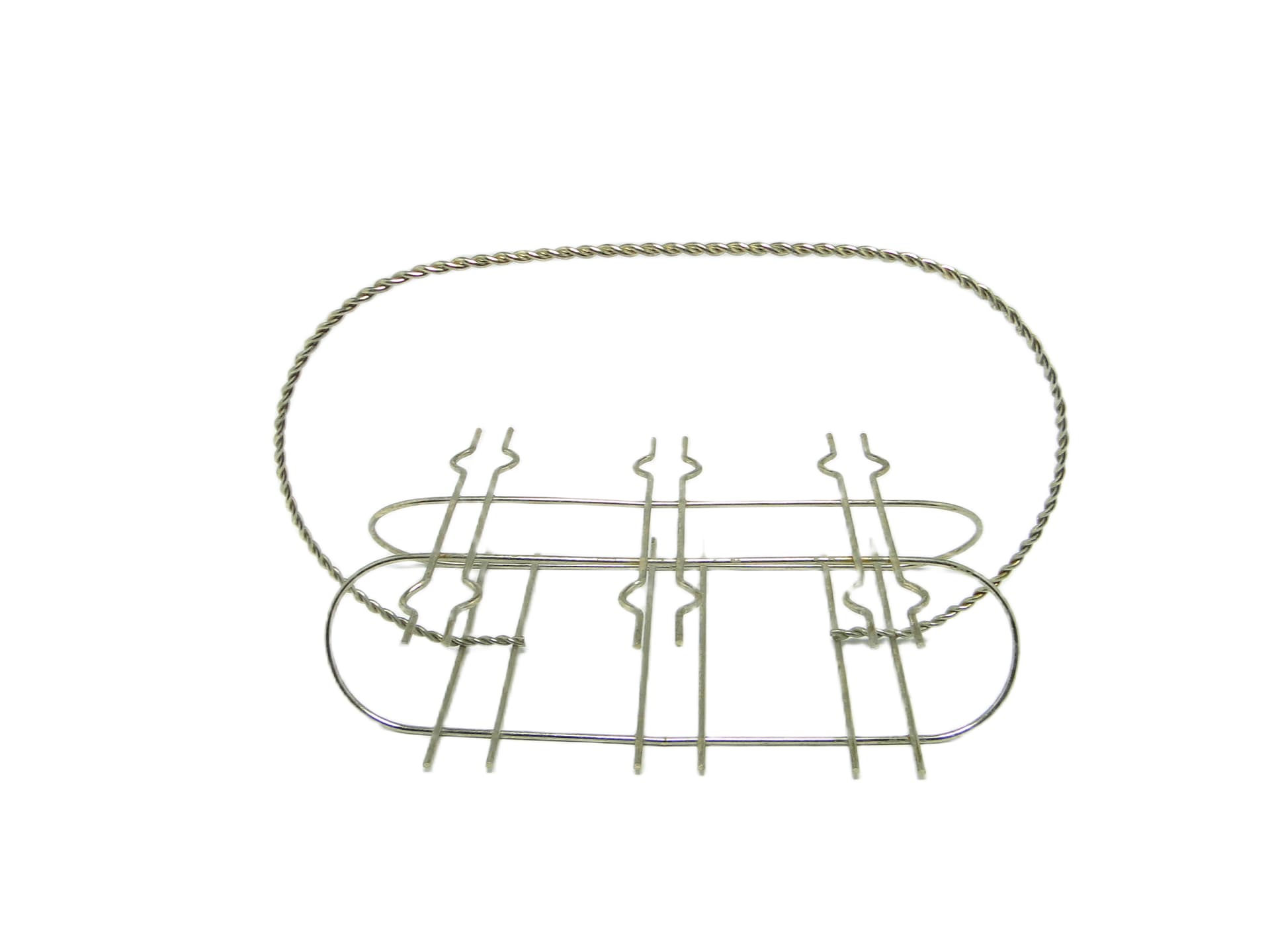 Glass holder, mid-century modern, silver metal, Belgium, 1960s.