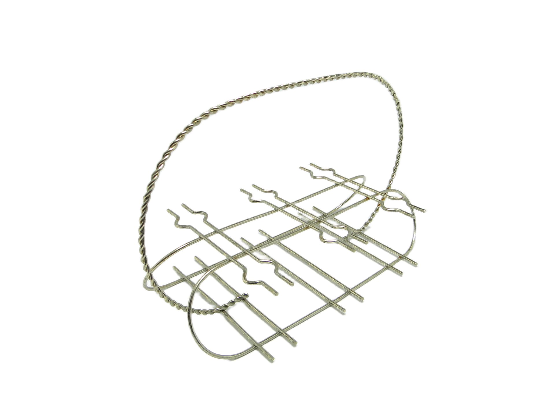 Glass holder, mid-century modern, silver metal, Belgium, 1960s. - 94614