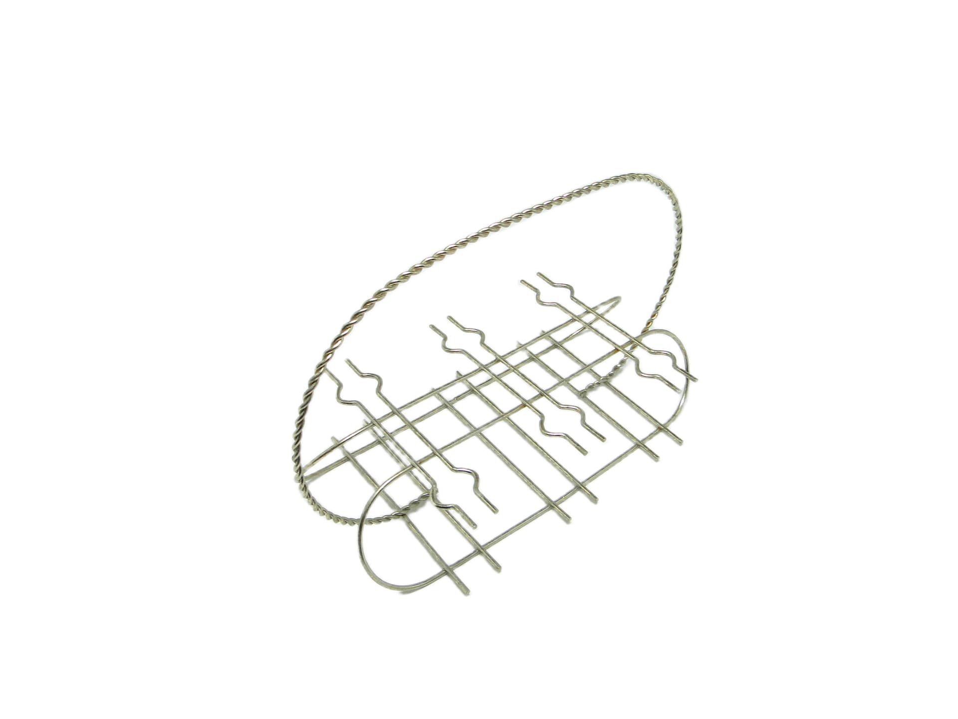 Glass holder, mid-century modern, silver metal, Belgium, 1960s. - 94615