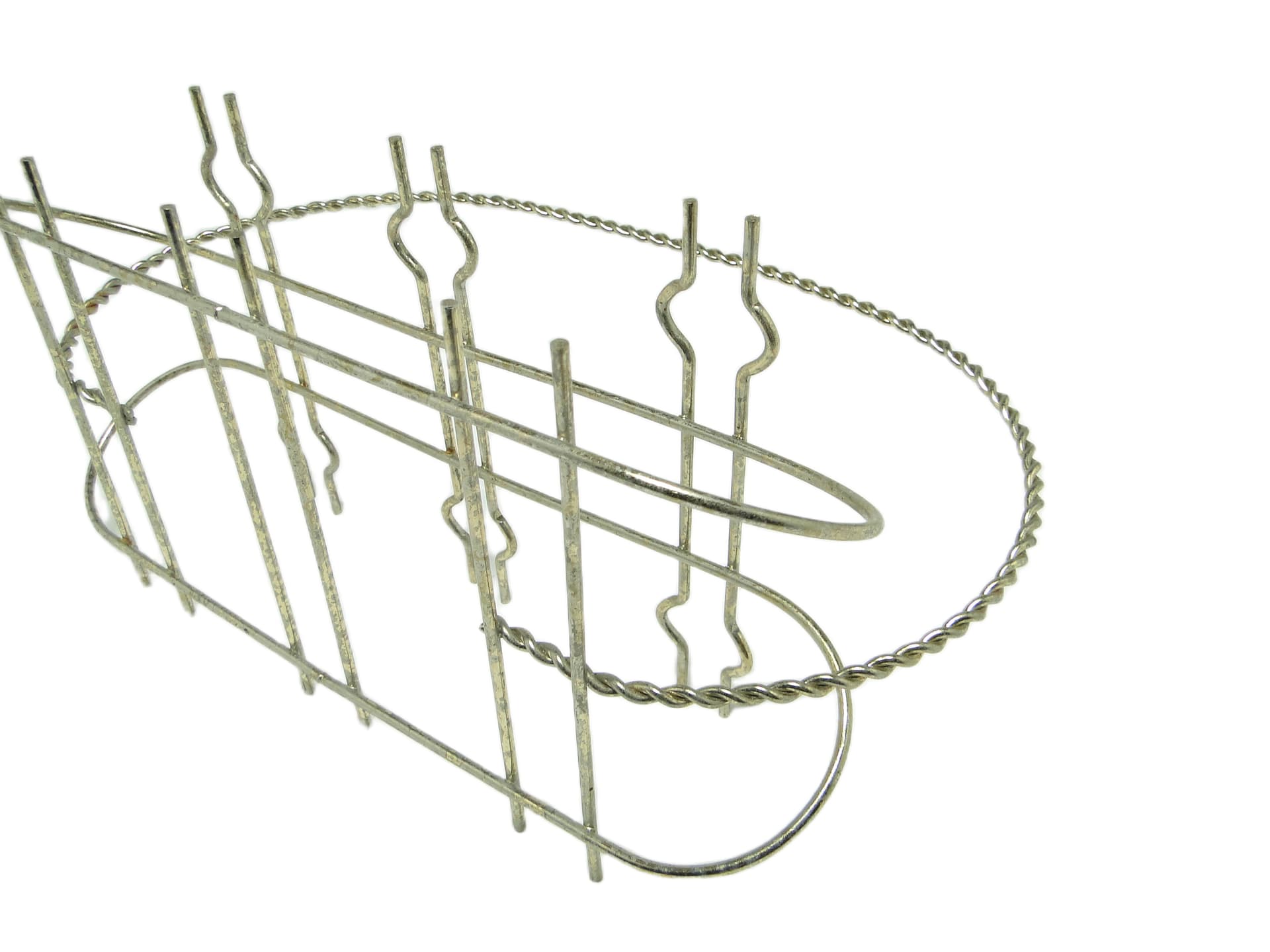 Glass holder, mid-century modern, silver metal, Belgium, 1960s. - 94619