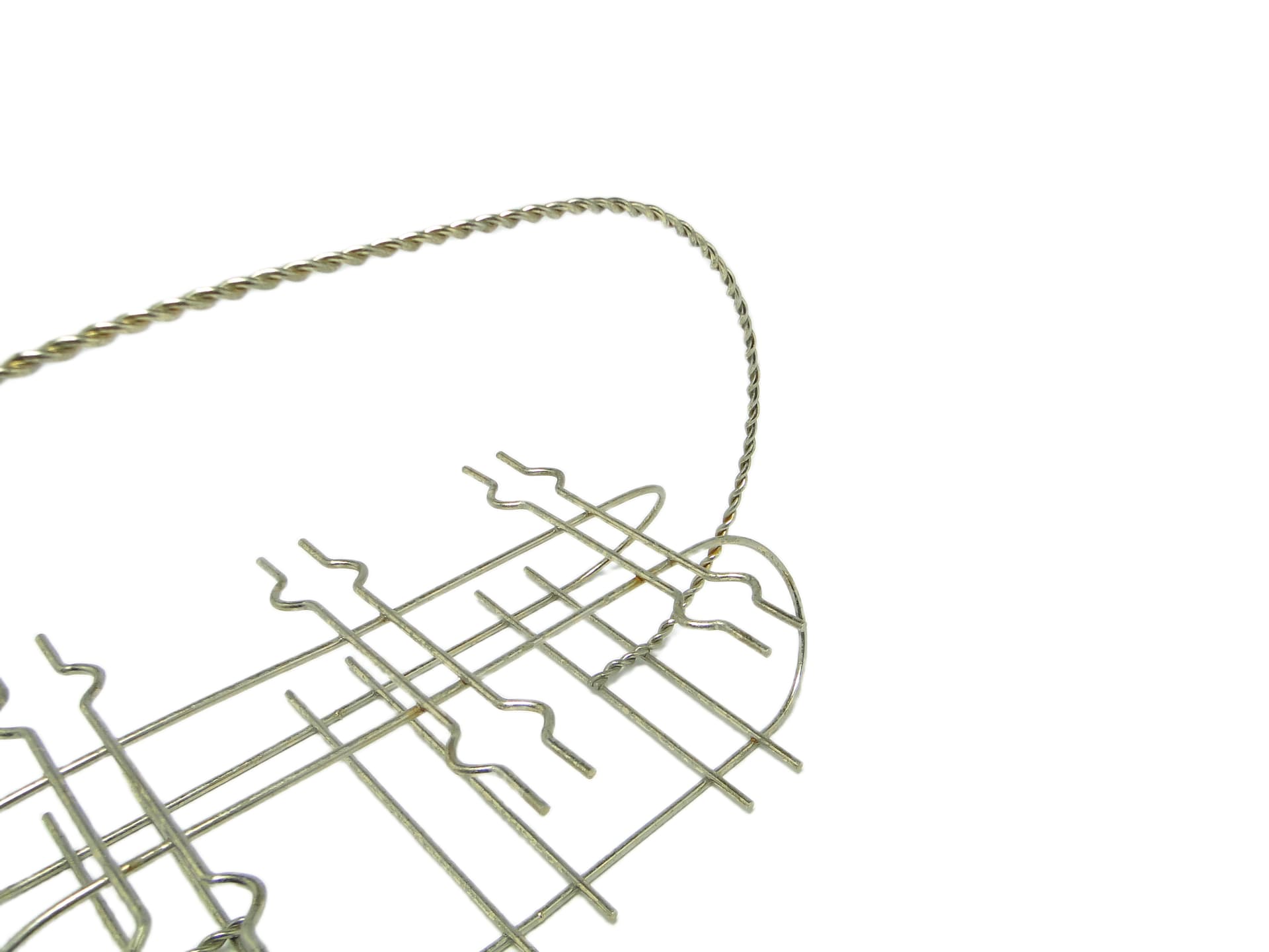 Glass holder, mid-century modern, silver metal, Belgium, 1960s. - 94618