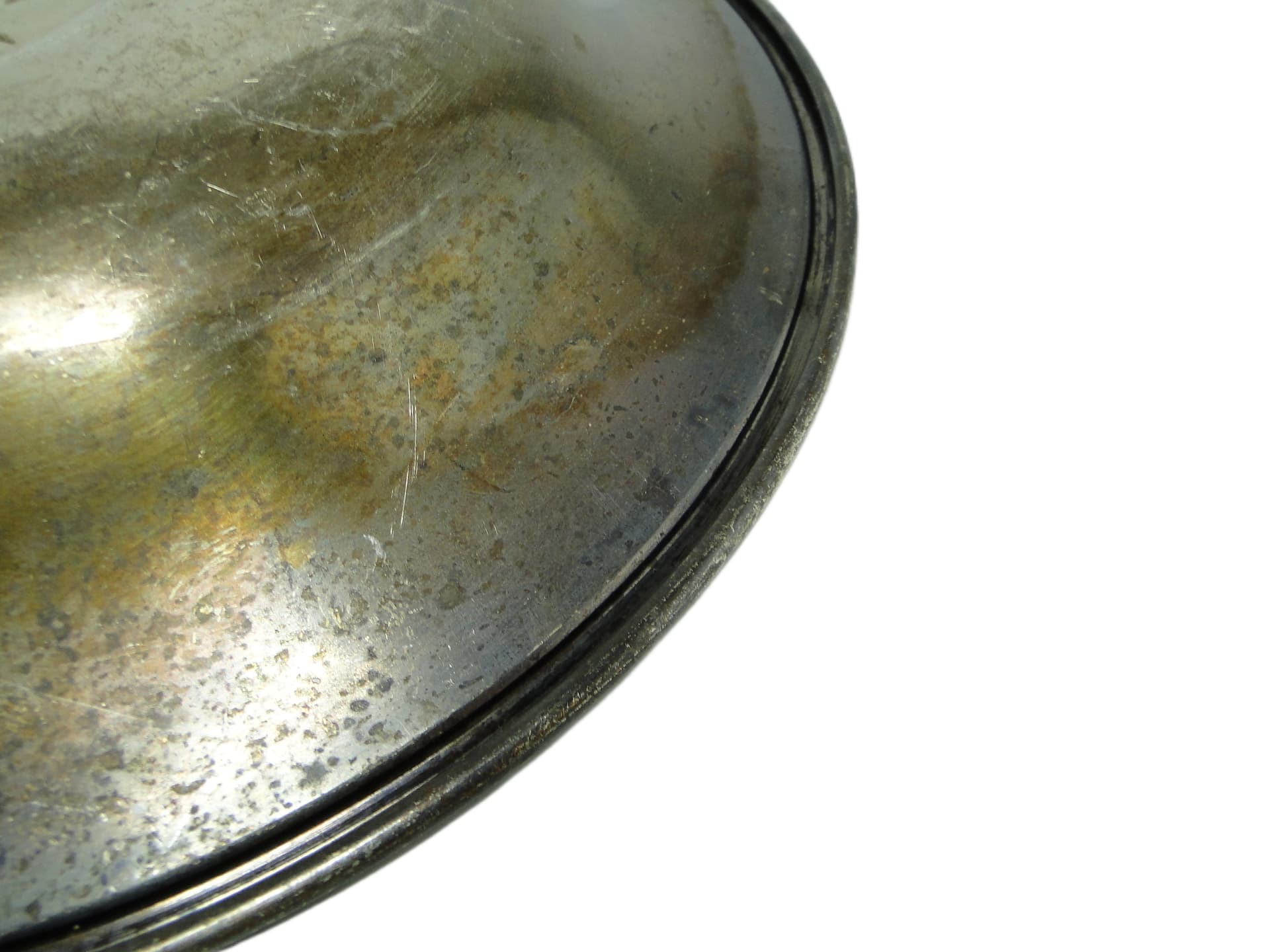 Decorative bowl, Minimalism, silver-plated brass, Denmark, 1950s. - 94635