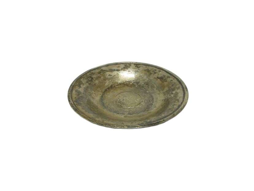 Decorative bowl, Minimalism, silver-plated brass, Denmark, 1950s.