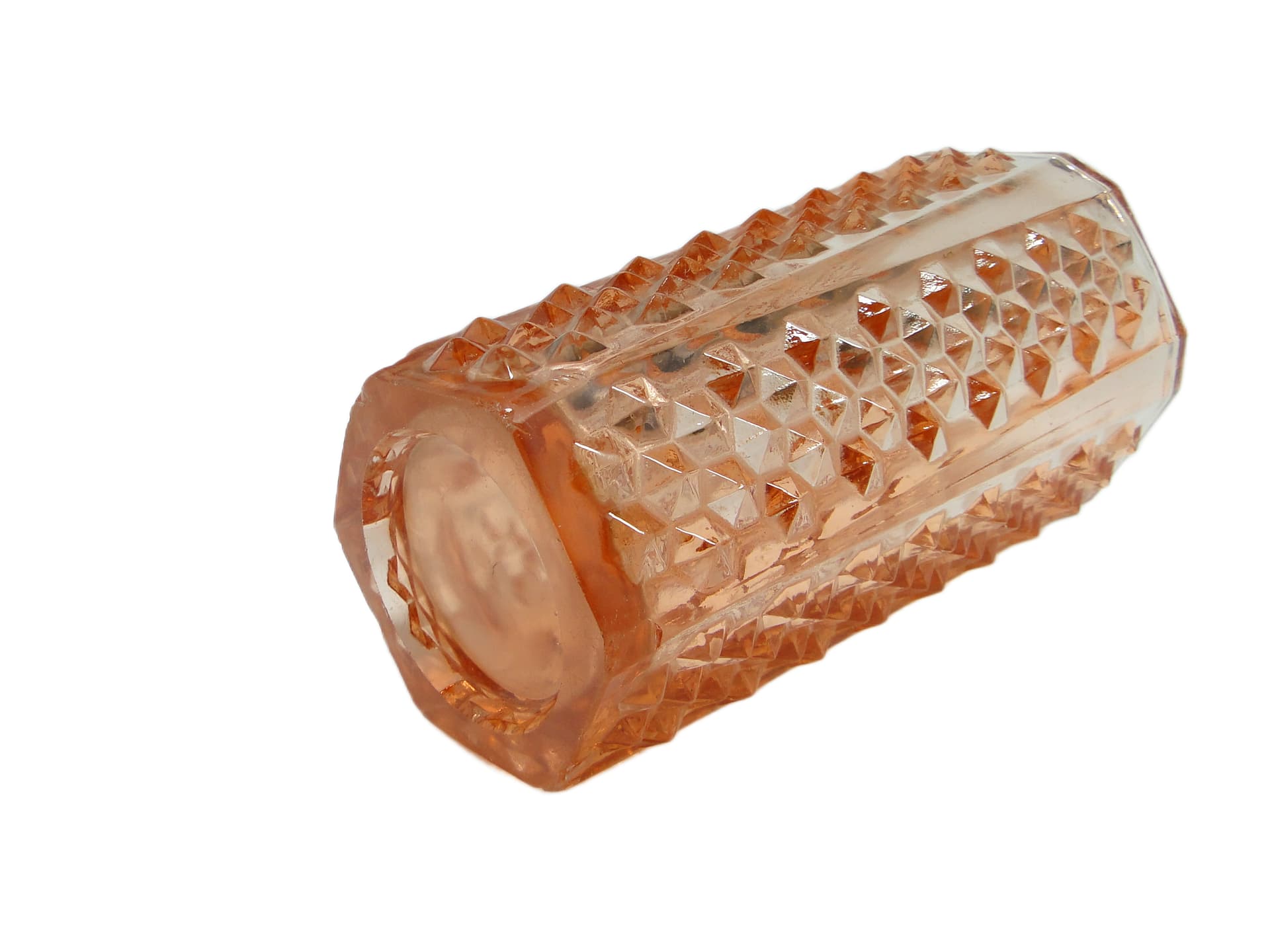 Wazon Ćwieki, modernizm, szkło rozalinowe, Ząbkowice, Polska, lata 70. - 94658