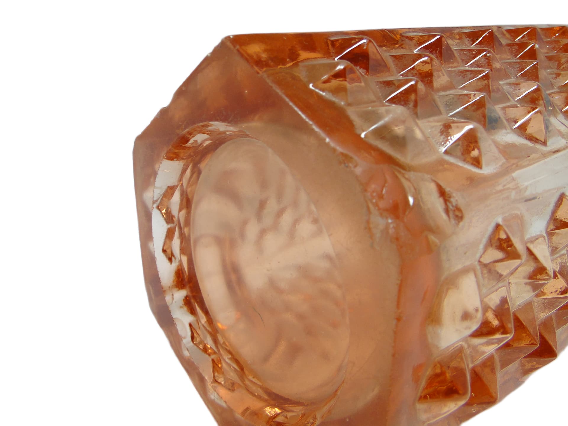 Wazon Ćwieki, modernizm, szkło rozalinowe, Ząbkowice, Polska, lata 70. - 94659