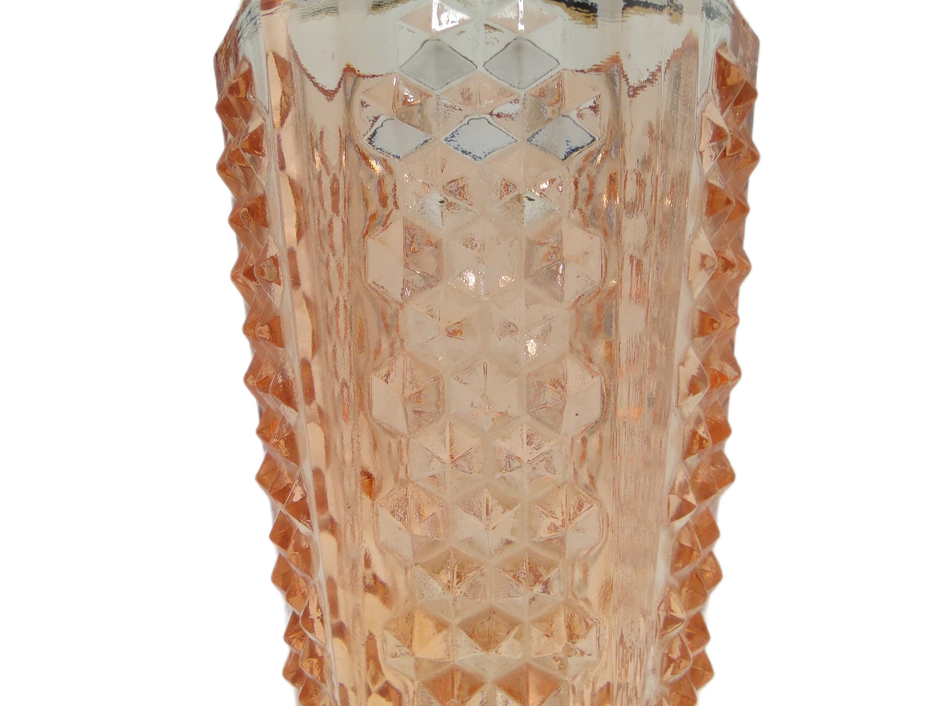 Wazon Ćwieki, modernizm, szkło rozalinowe, Ząbkowice, Polska, lata 70. - 94655