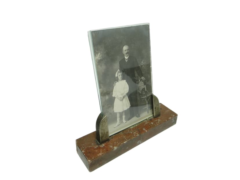 Art Deco photo frame, marble, Poland, 1930s.