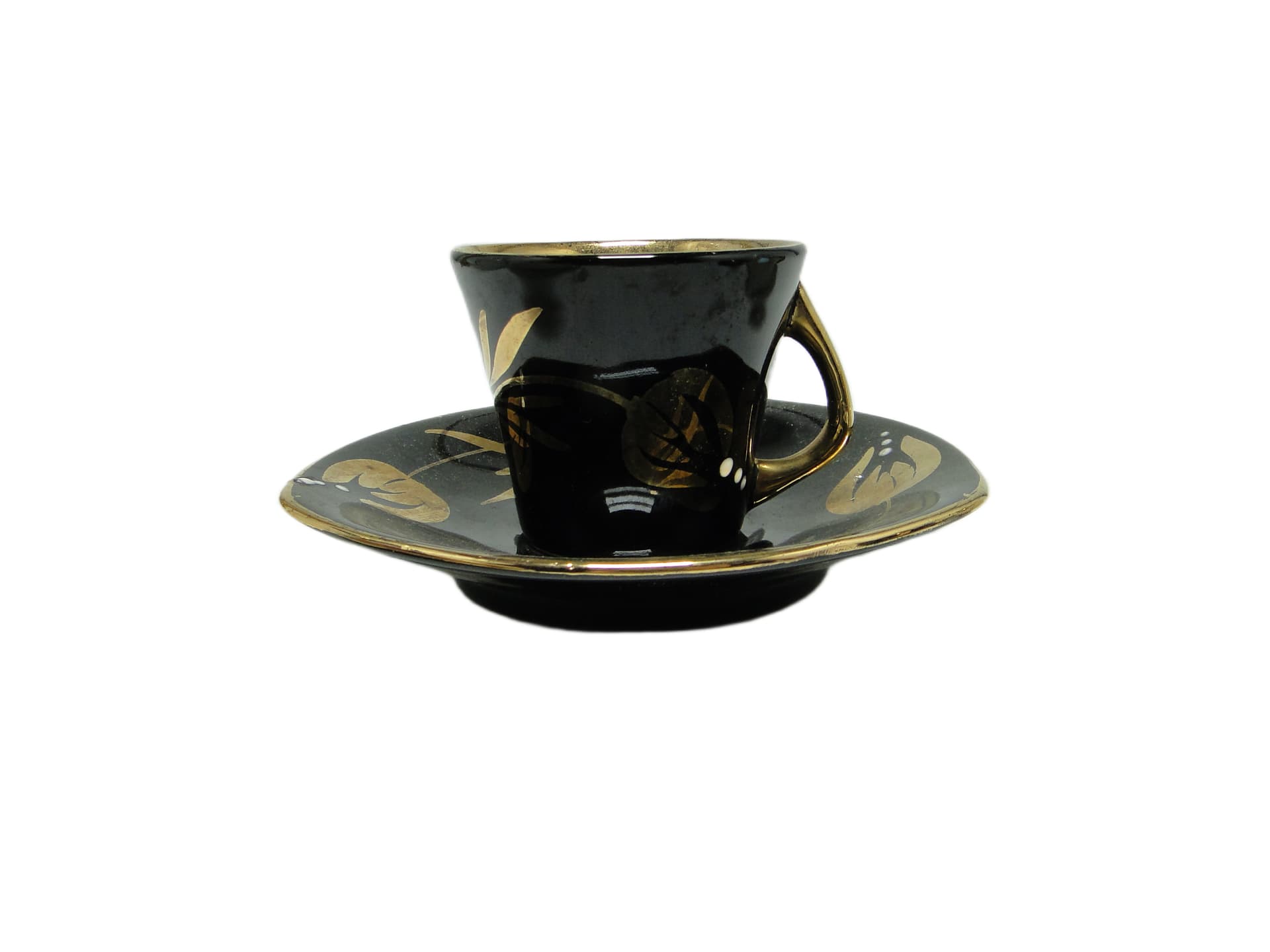 Zestaw filiżanki ze spodkiem, Chic & Glam, porcelana, Chodzież, Polska, lata 70. - 94758