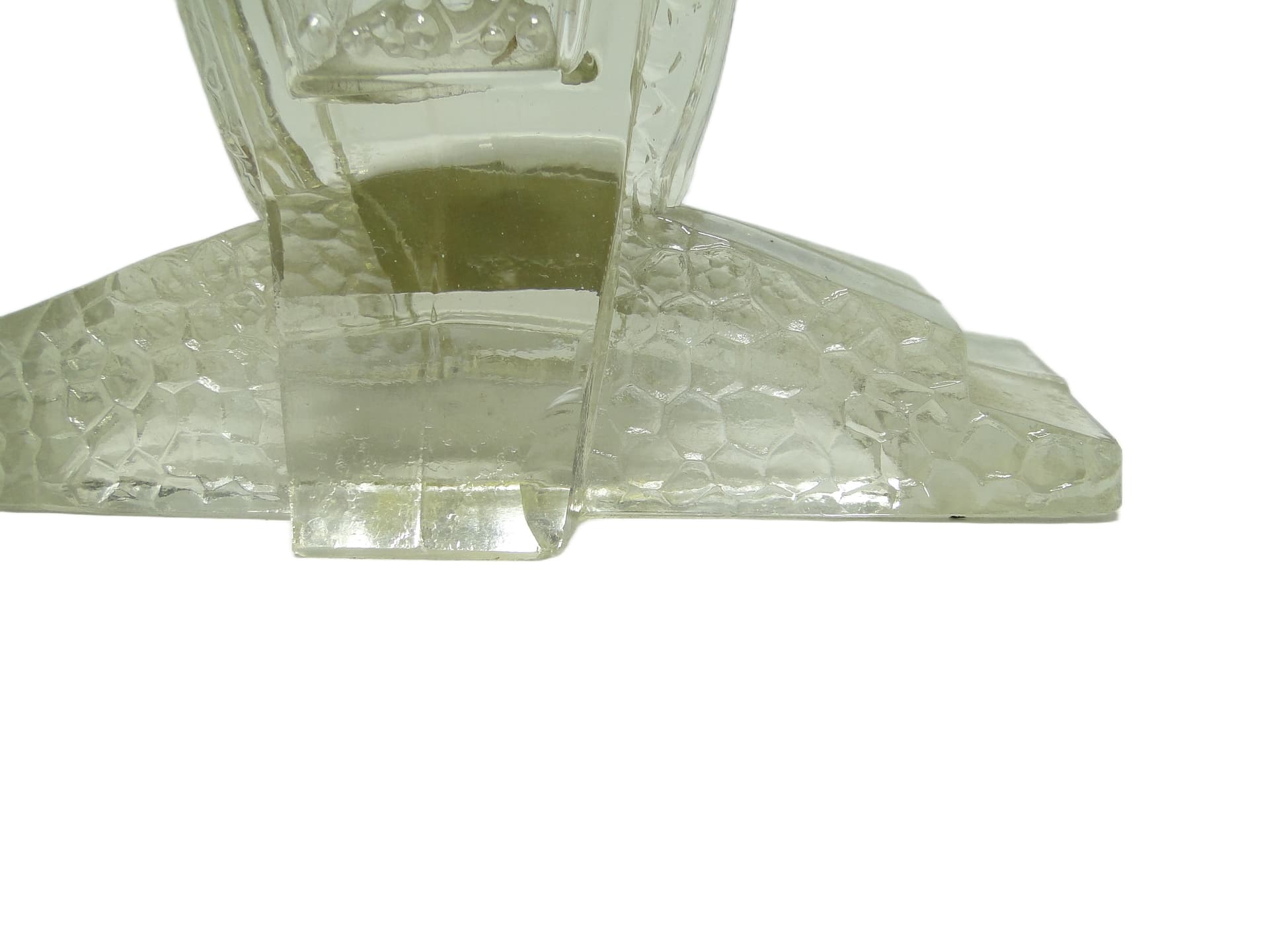 Serwetnik Art Deco, szkło transparentne, Polska, lata 50. - 94820