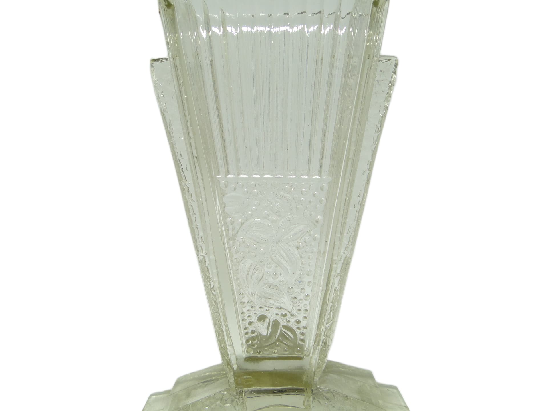 Serwetnik Art Deco, szkło transparentne, Polska, lata 50. - 94818