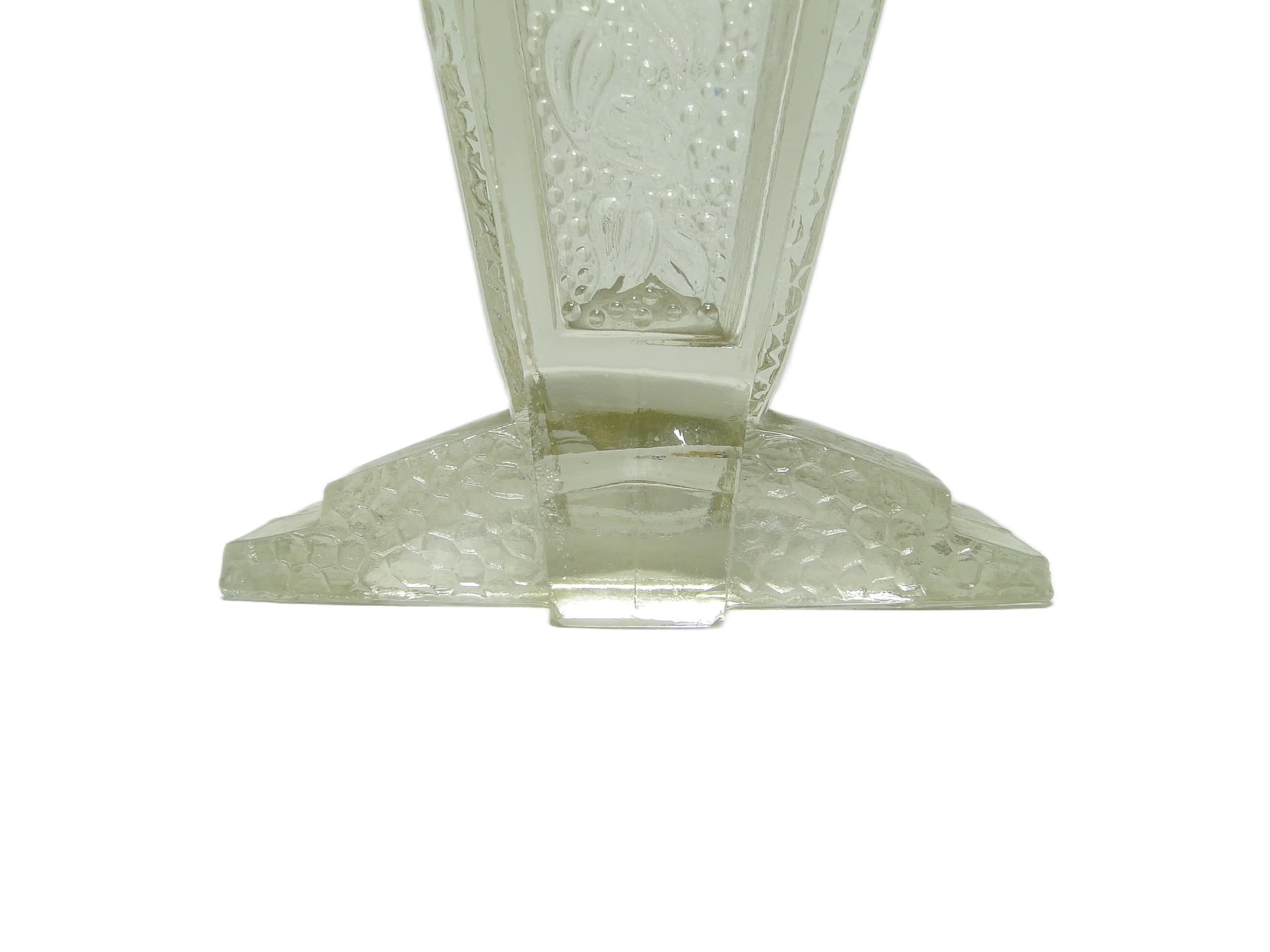 Serwetnik Art Deco, szkło transparentne, Polska, lata 50. - 94809