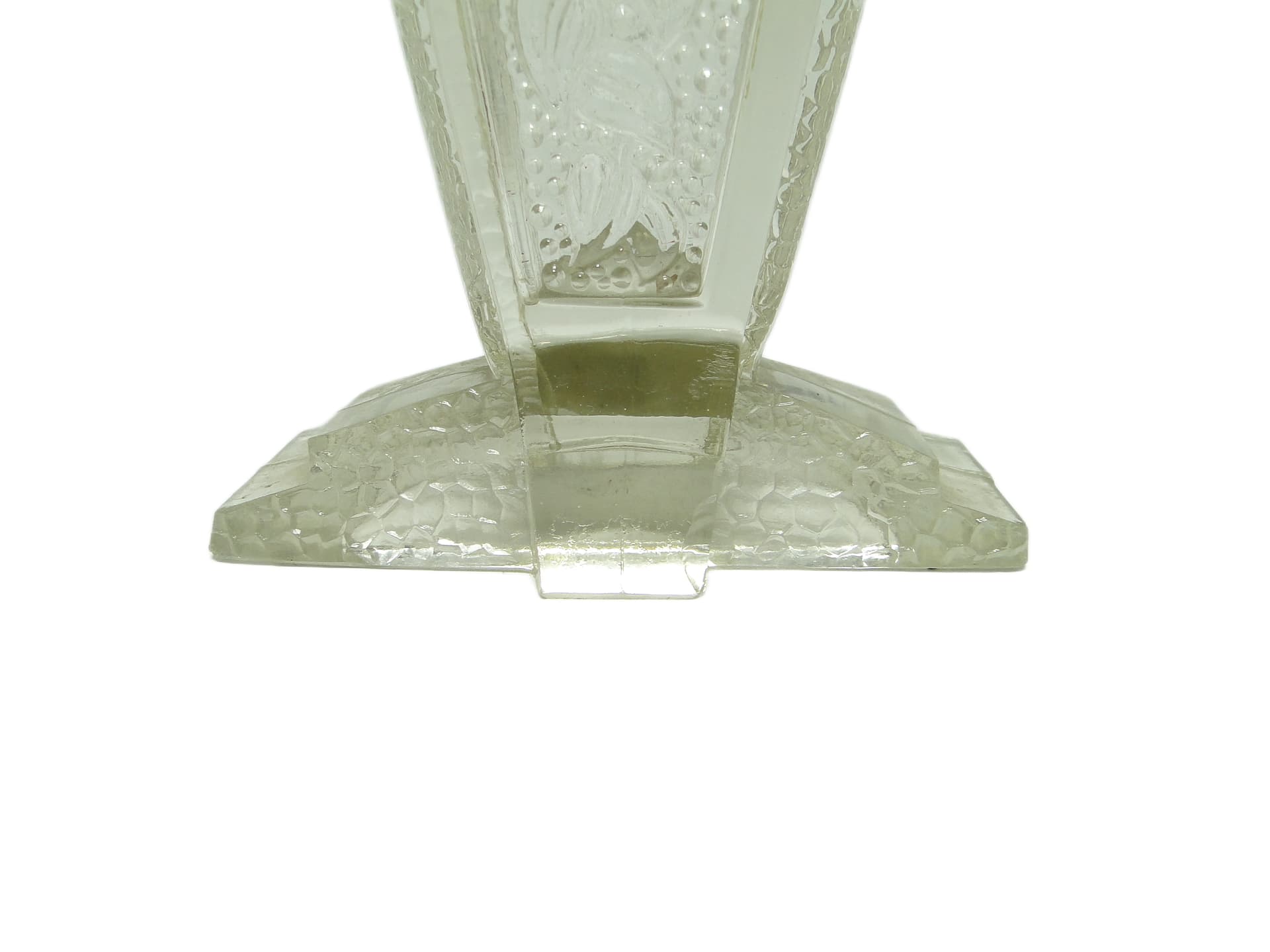 Serwetnik Art Deco, szkło transparentne, Polska, lata 50. - 94814