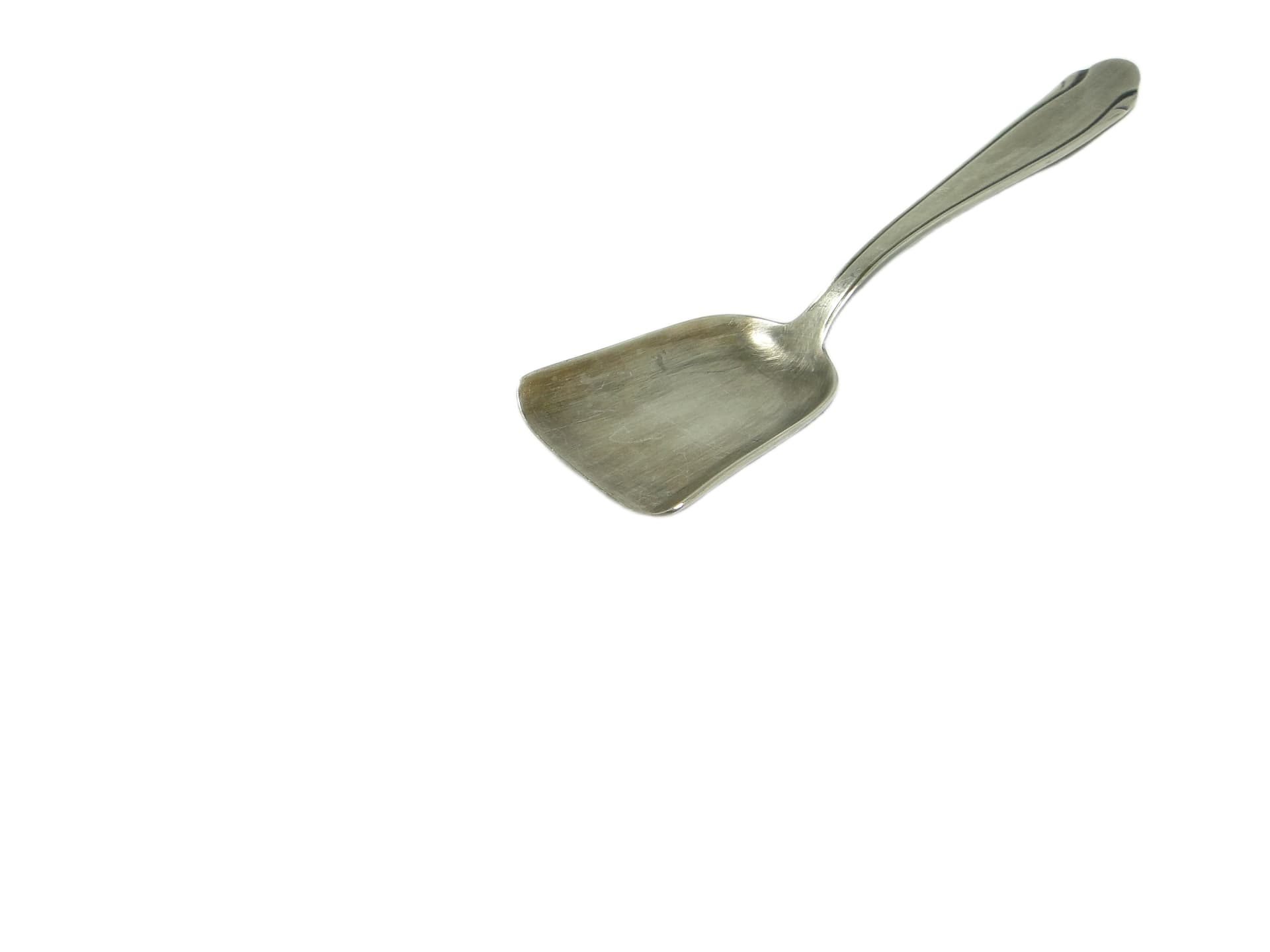 Sugar spoon, Art Deco, silver-plated brass, Sweden, 1950s. - 94848