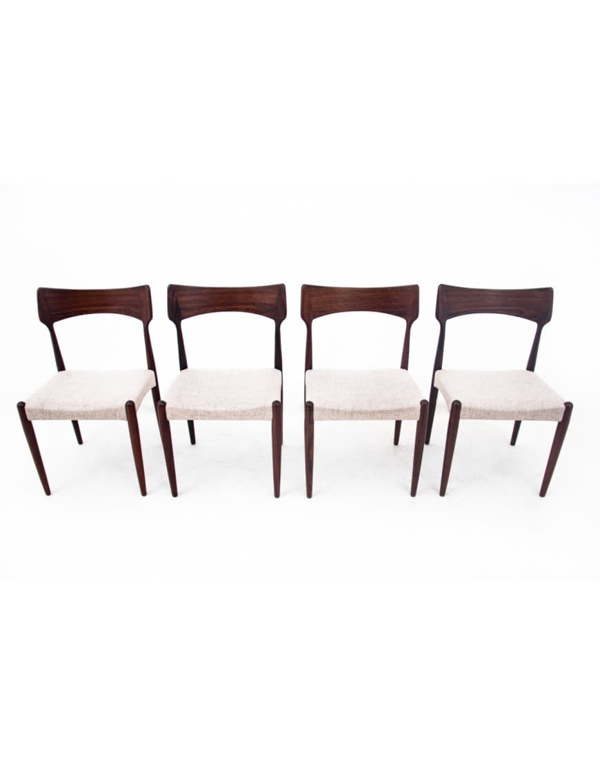 Palisandrowe krzesła, proj. Bernhard Pedersen & Son, Dania, lata 60. - 58088