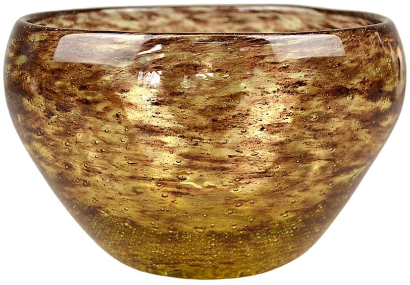 Bowl Cascada, golden glass, by A. Gunnar, Sweden, 1960s.