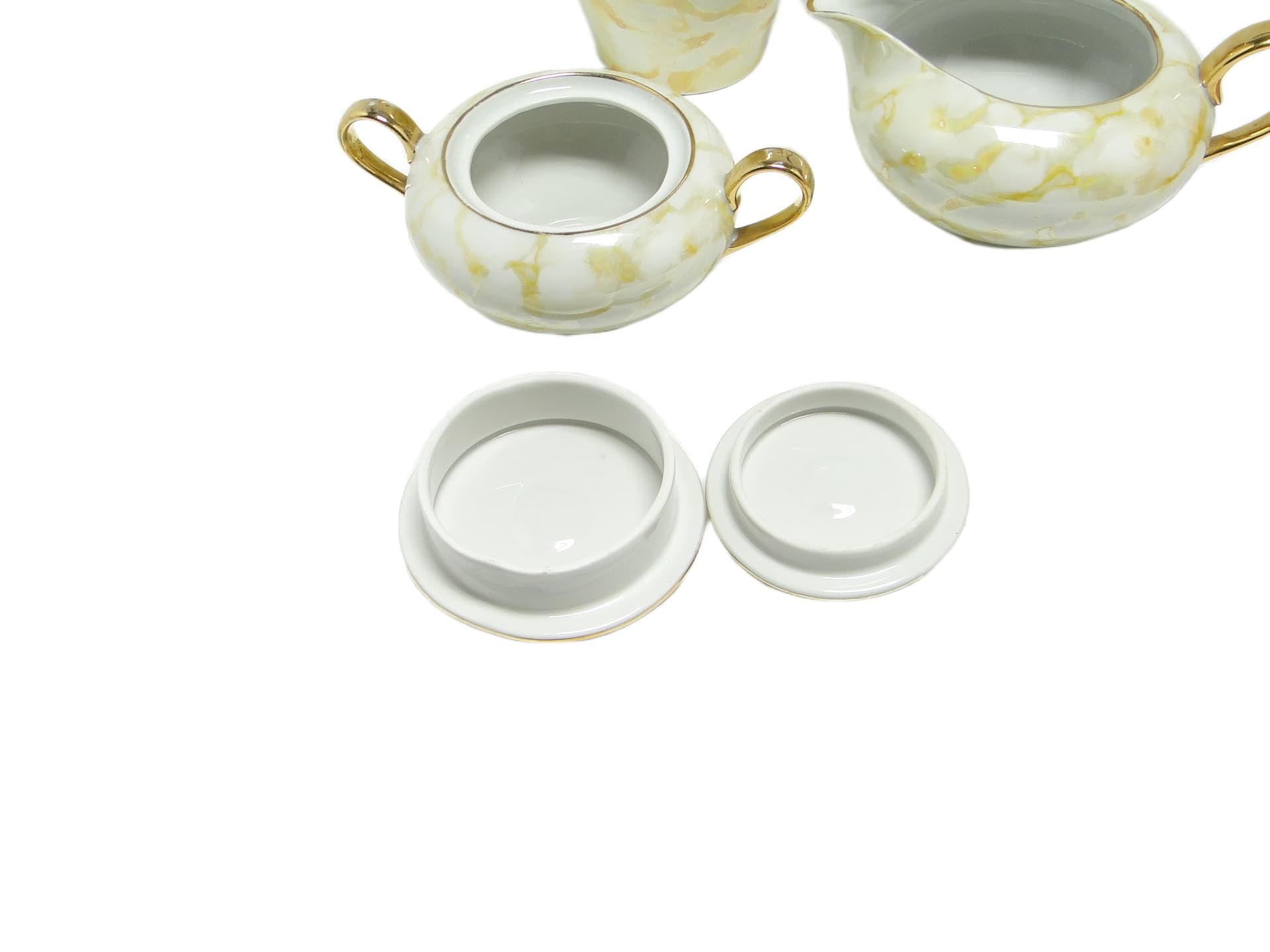 Zestaw mlecznik i cukiernica Julita, modernizm, porcelana, Wawel, Polska, lata 70. - 95111