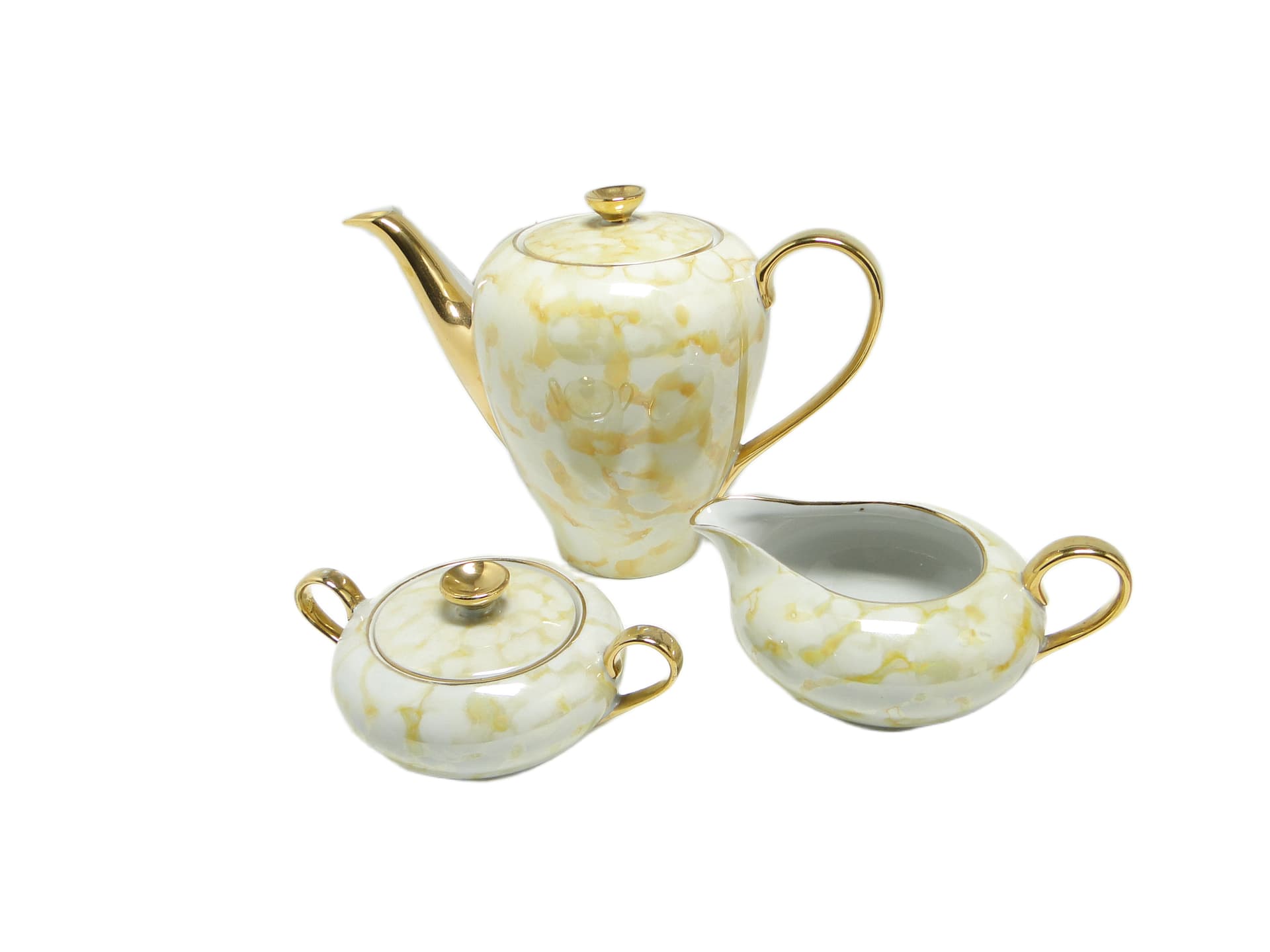 Zestaw mlecznik i cukiernica Julita, modernizm, porcelana, Wawel, Polska, lata 70. - 95108