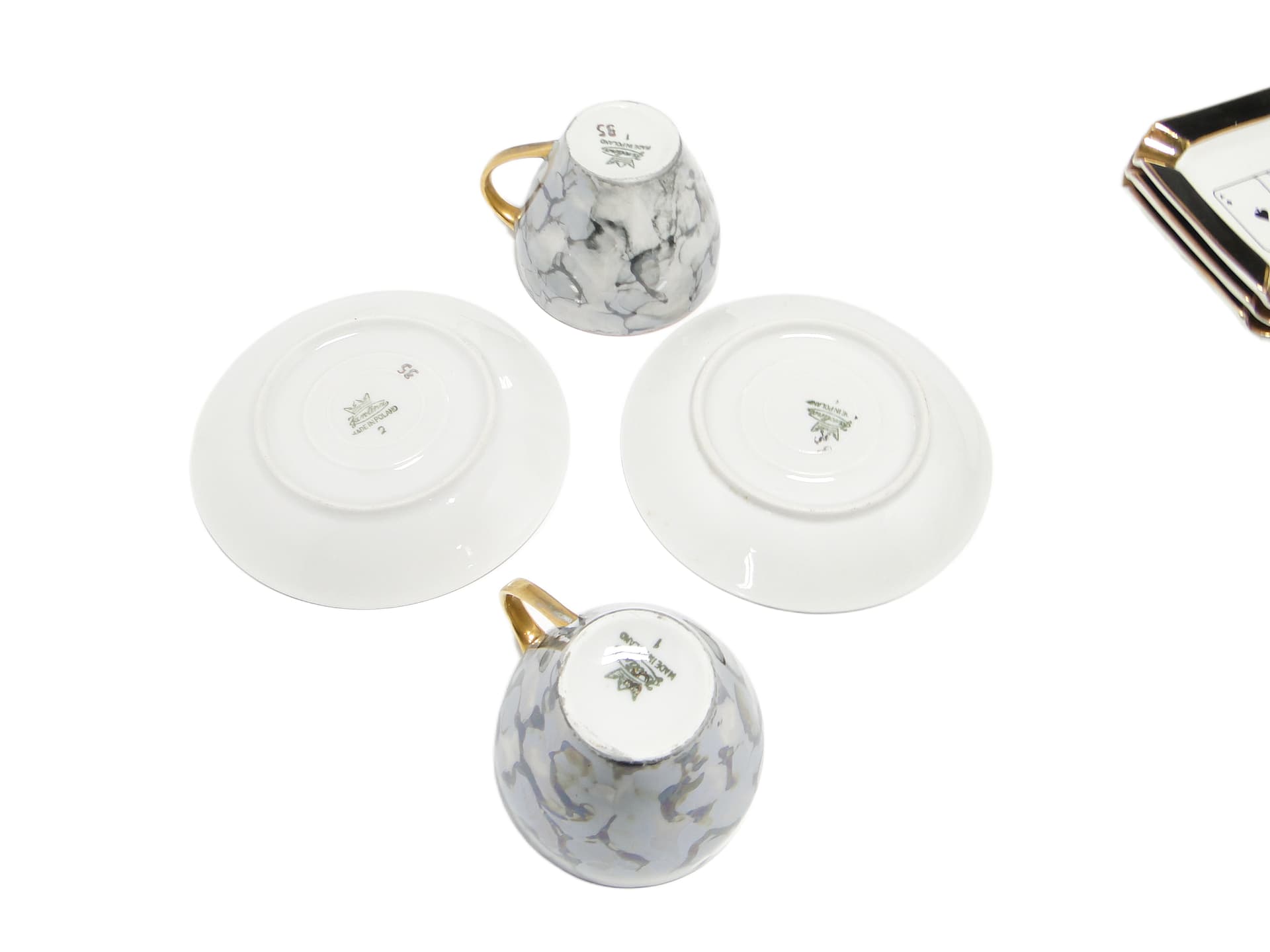 Para filiżanek Joanna, porcelana szara, Wawel, Polska, lata 70. - 95167