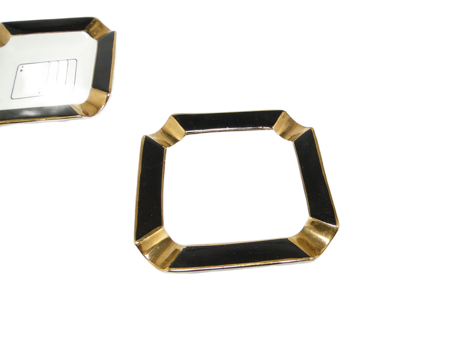 Zestaw trzech popielniczek brydżowych, mid-century modern, porcelana, Ćmielów, Polska, lata 60. - 95171