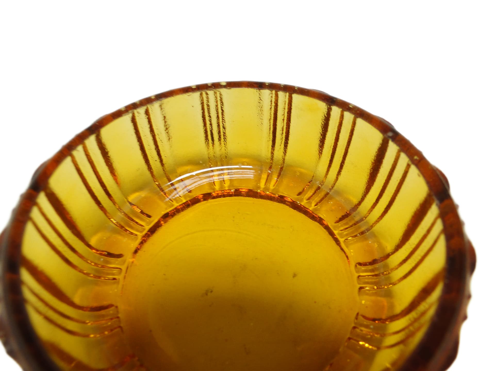 Solniczka Art Deco, szkło pomarańczowe, Ząbkowice, Polska, lata 30. - 95227