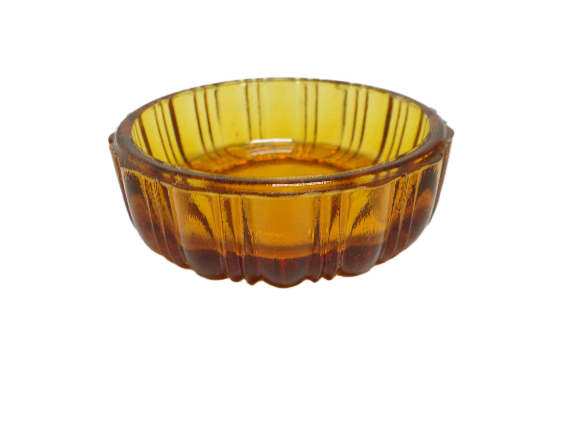 Solniczka Art Déco, szkło bursztynowe, Ząbkowice, Polska, lata 30. - 95239