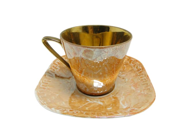 Filiżanka ze spodkiem Helena (Milenium), mid-century modern, porcelana, Wawel, Polska, lata 70. - WYMIARY