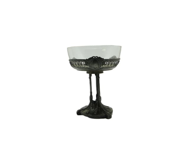 Patera Art Nouveau, szkło, Quist, Niemcy, początek XX w. - WYMIARY