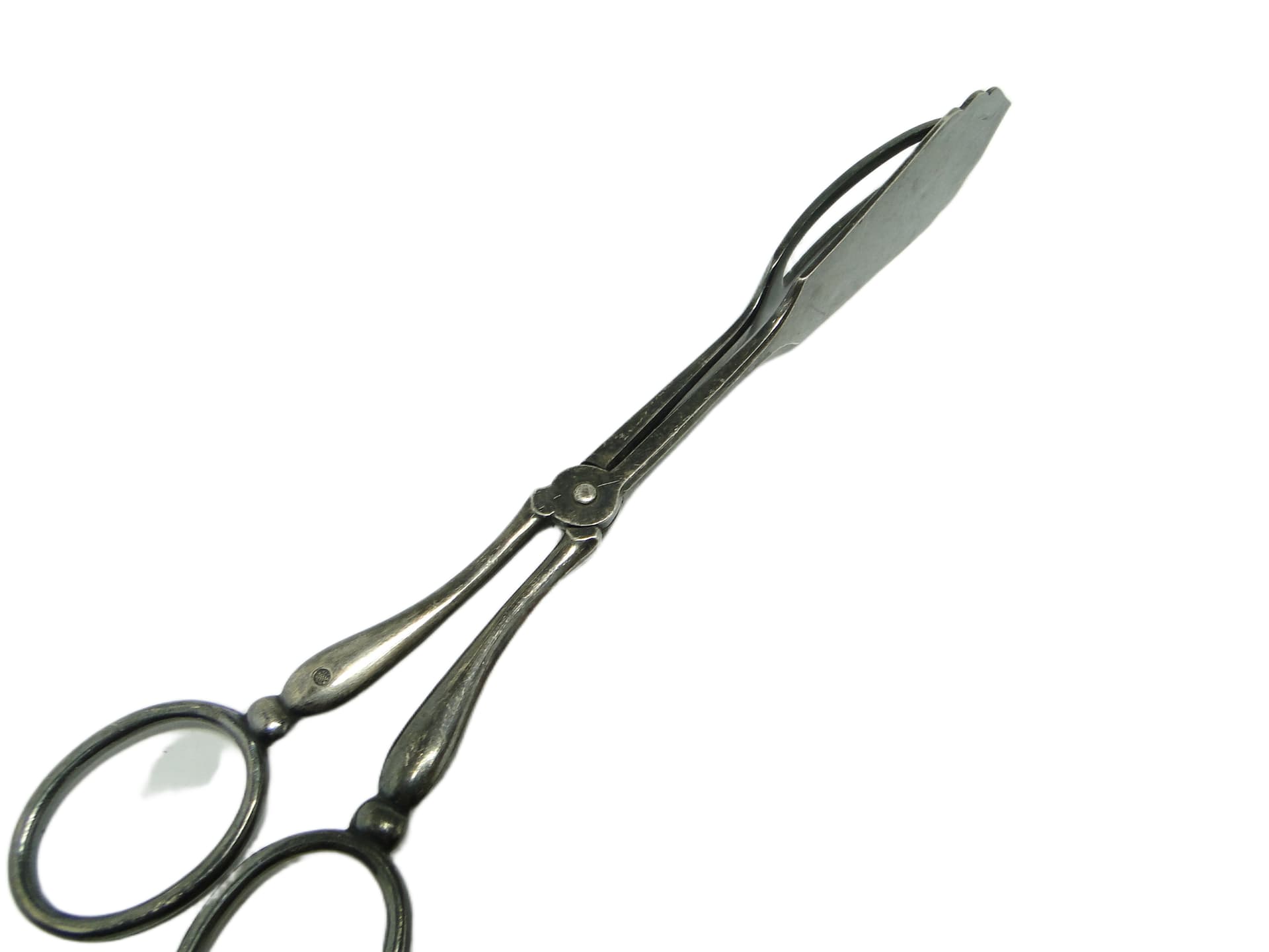 Cookie tongs, Art Deco, silver-plated brass, Sweden, 1930s. - 95319