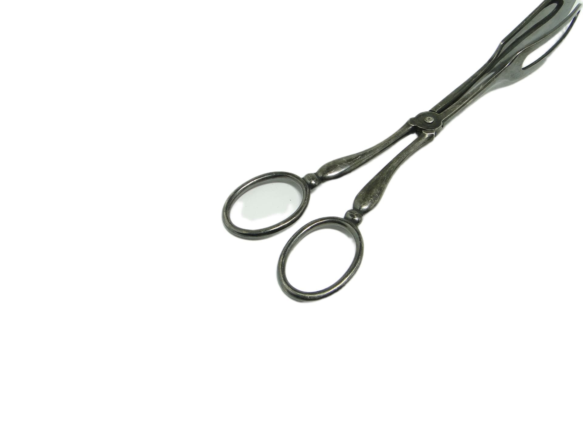 Cookie tongs, Art Deco, silver-plated brass, Sweden, 1930s. - 95323