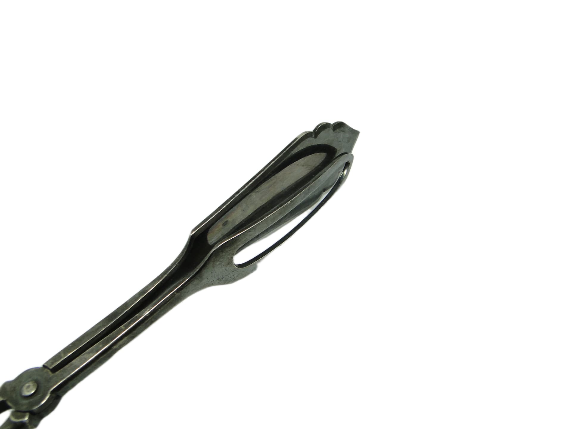 Cookie tongs, Art Deco, silver-plated brass, Sweden, 1930s. - 95324