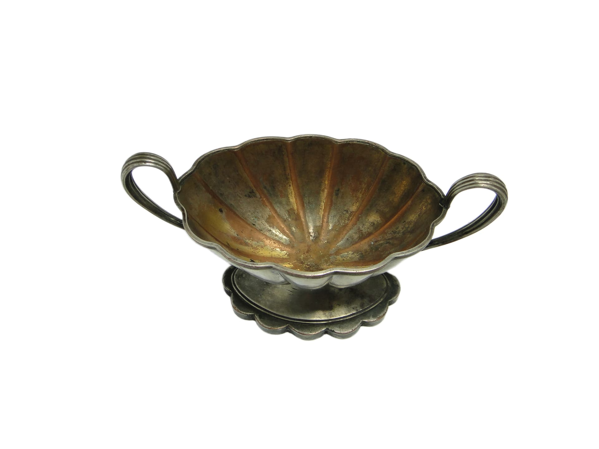 Solniczka Empire, miedź srebrzona, Francja, XIX w. - 95357