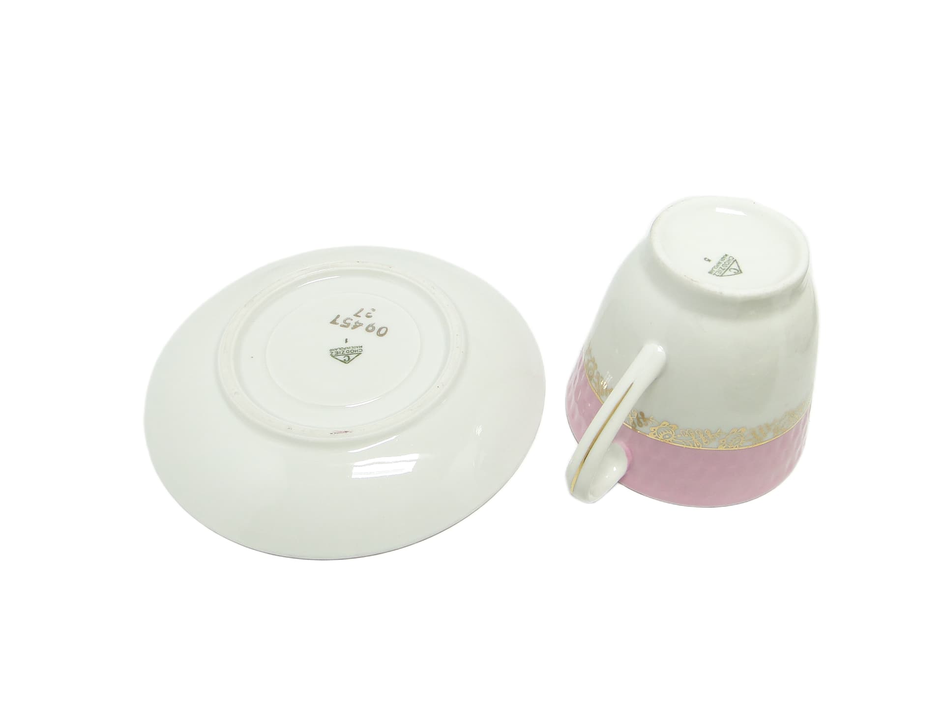 Zestaw filiżanki i spodka Karol, porcelana, Chodzież, Polska, lata 70. - 95371