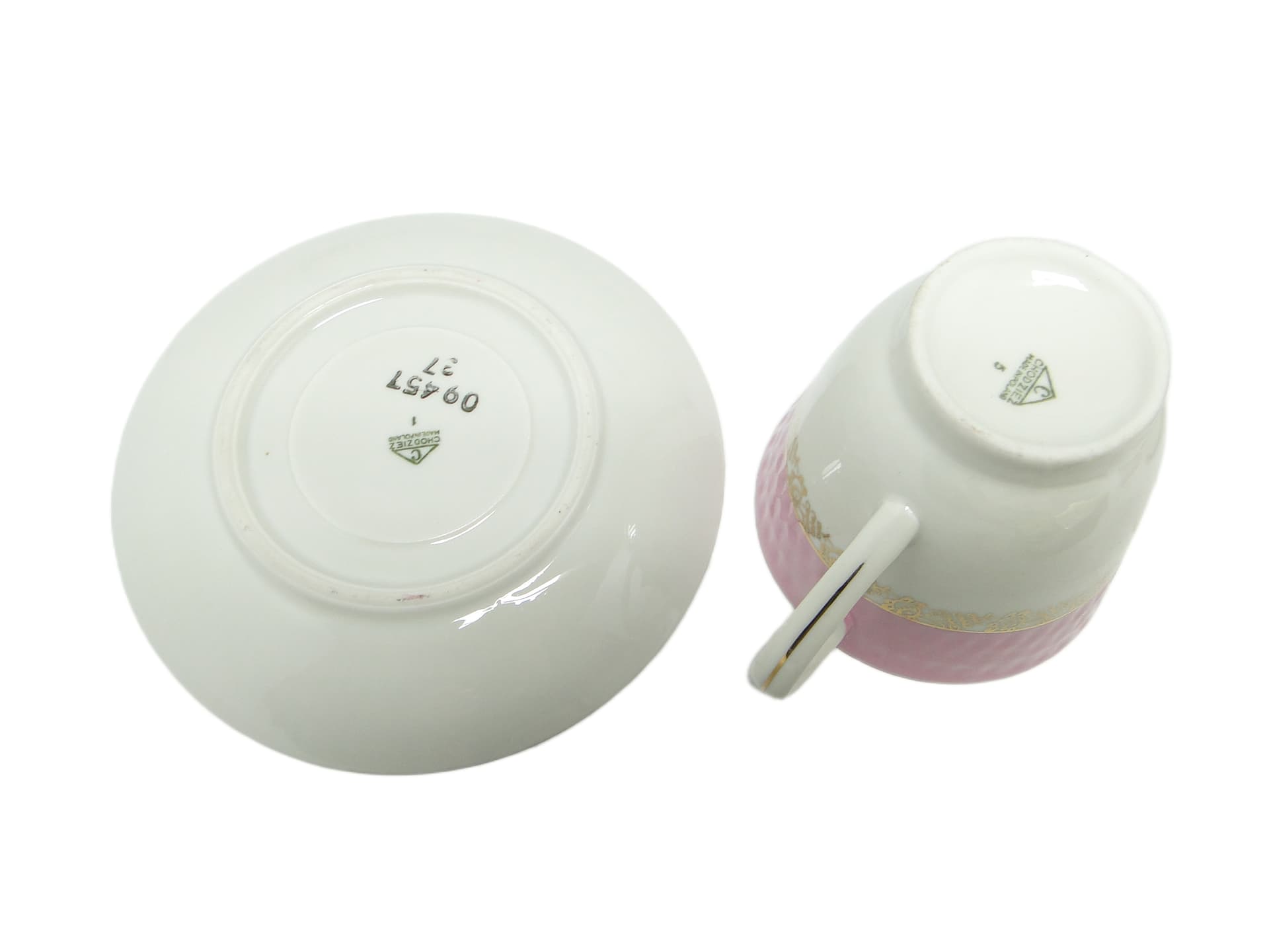 Zestaw filiżanki i spodka Karol, porcelana, Chodzież, Polska, lata 70. - 95373